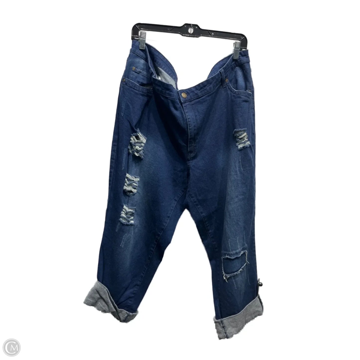 Jeans Cropped By Denim 24/7 In Blue Denim, Size: 24