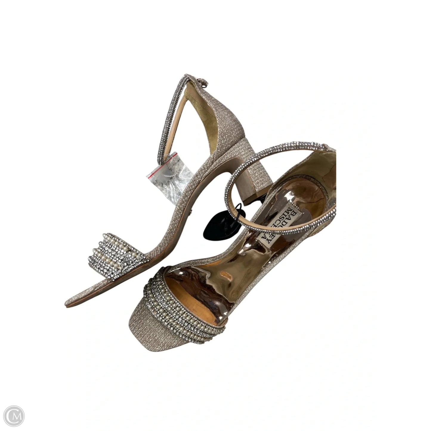 Sandals Heels Block By Badgley Mischka In Rose Gold, Size: 8