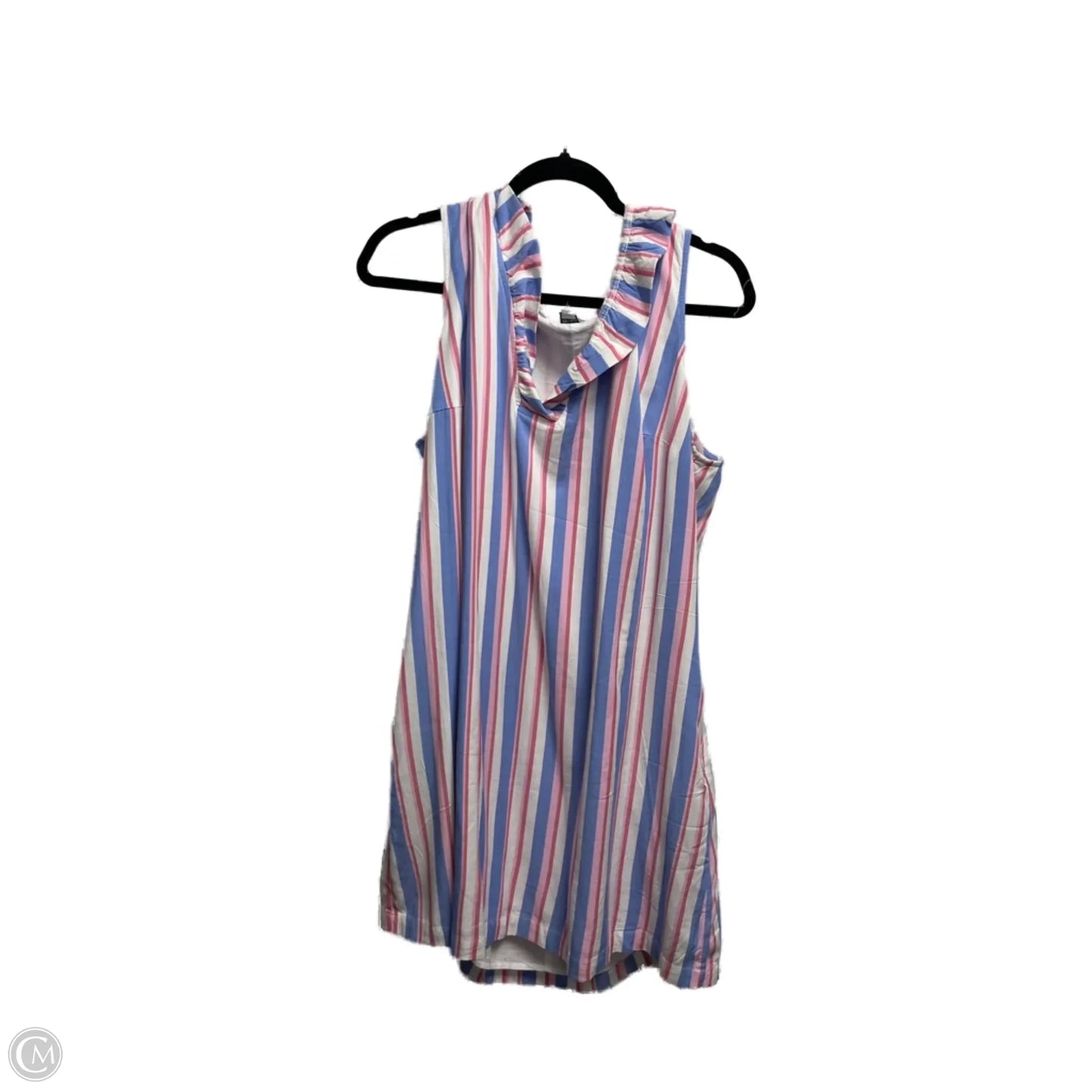 Dress Casual Short By Crown And Ivy In Blue & Pink, Size: Xxl