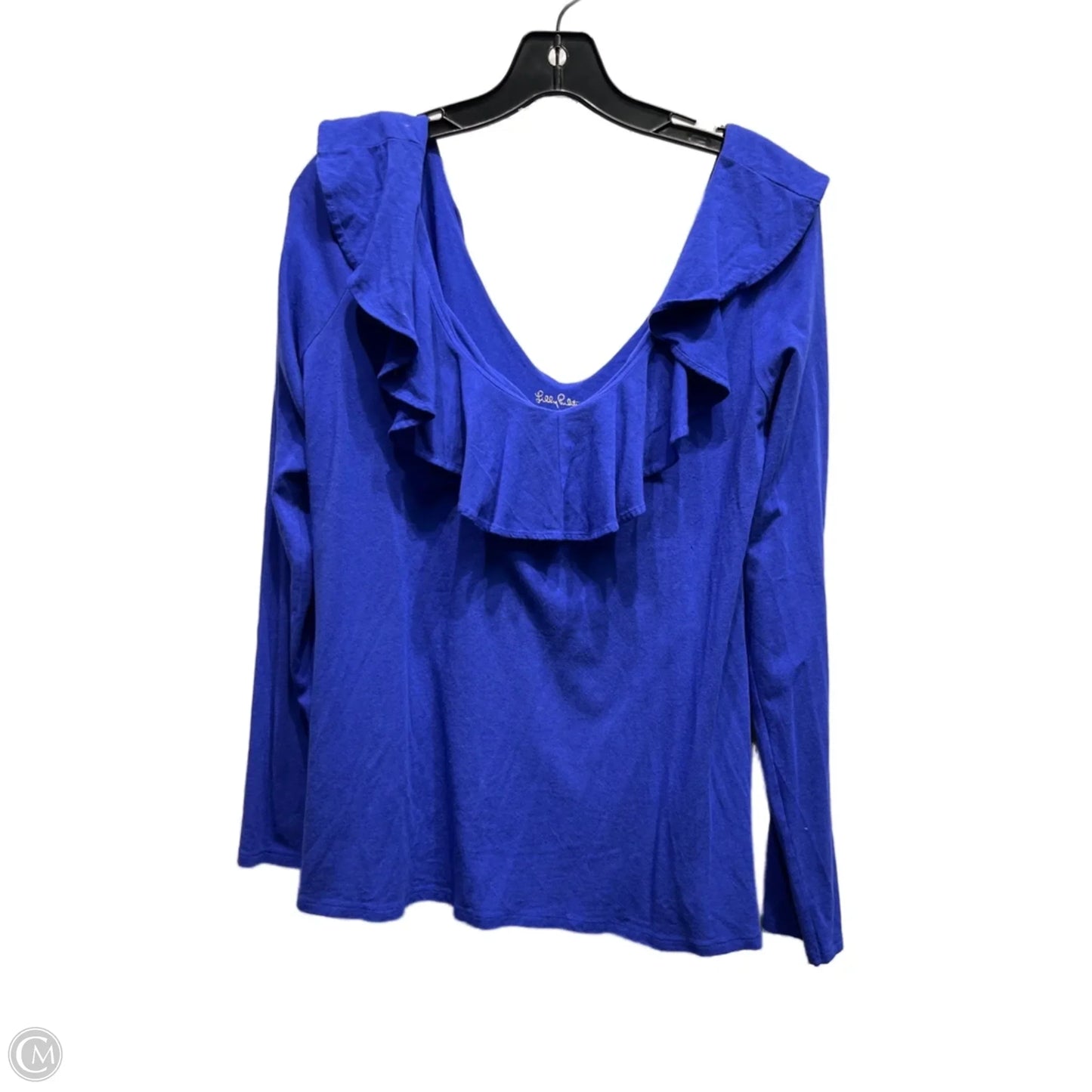 Top Long Sleeve Designer By Lilly Pulitzer In Blue, Size: L