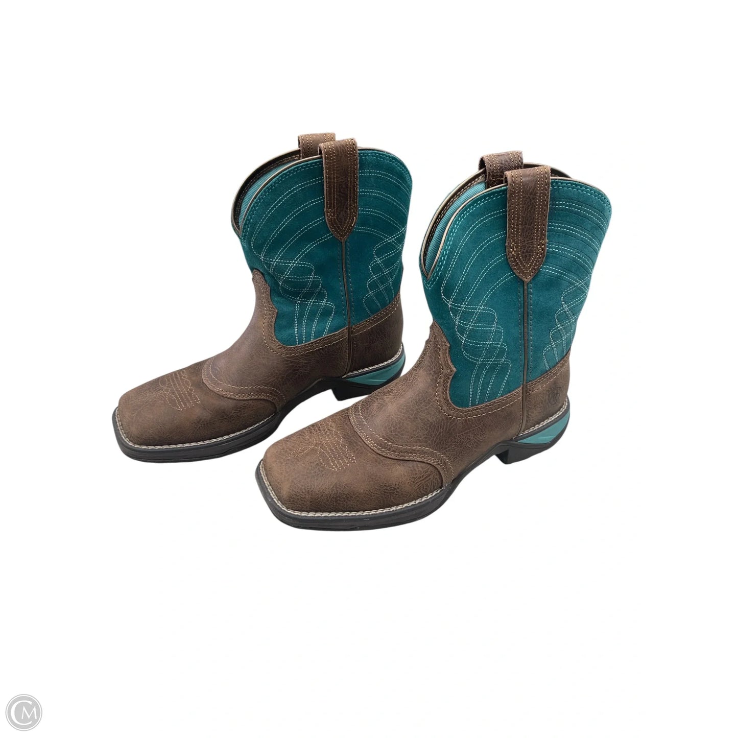 Boots Western By Ariat In Blue & Brown, Size: 8