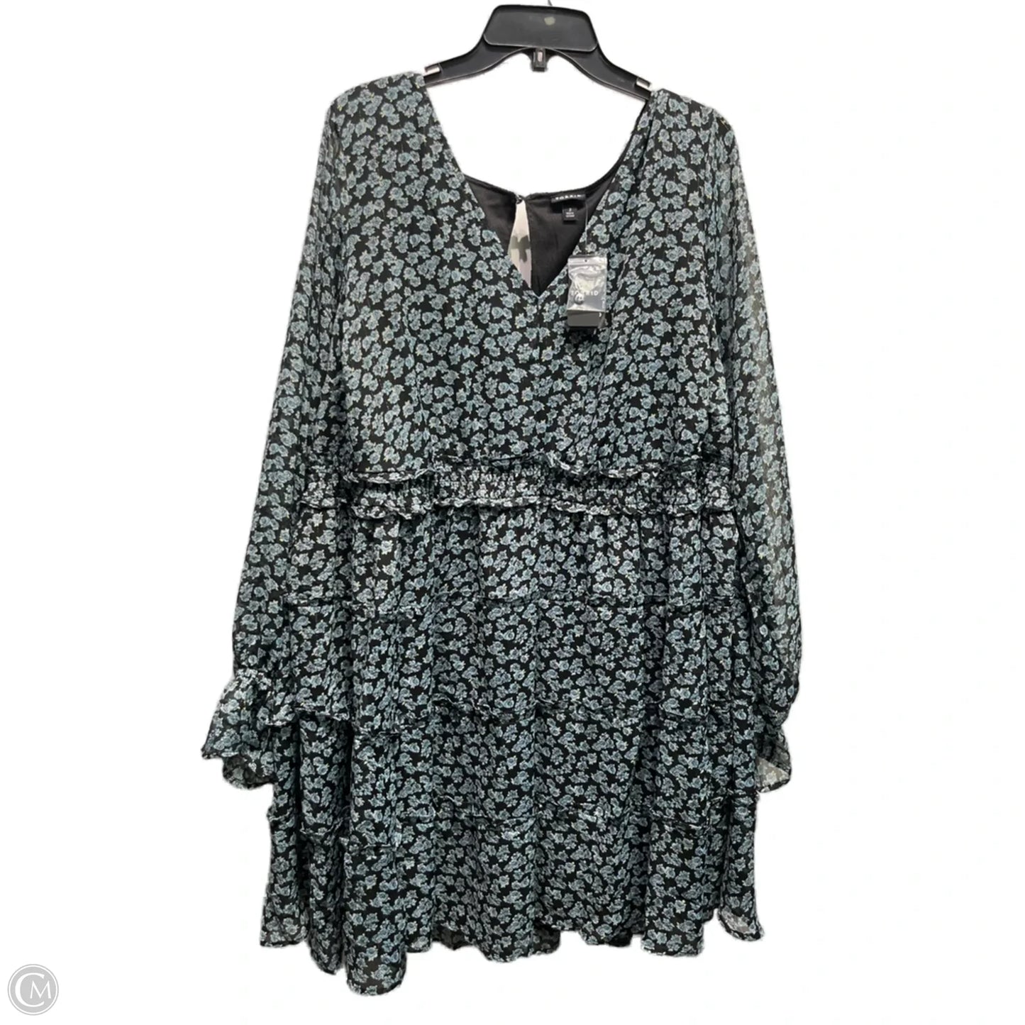 Dress Casual Short By Torrid In Black & Blue, Size: 3x