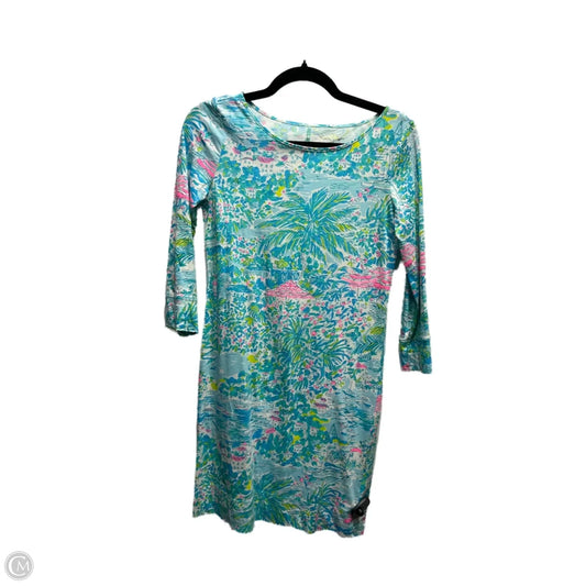 Dress Designer By Lilly Pulitzer In Blue & Green, Size: Xxs