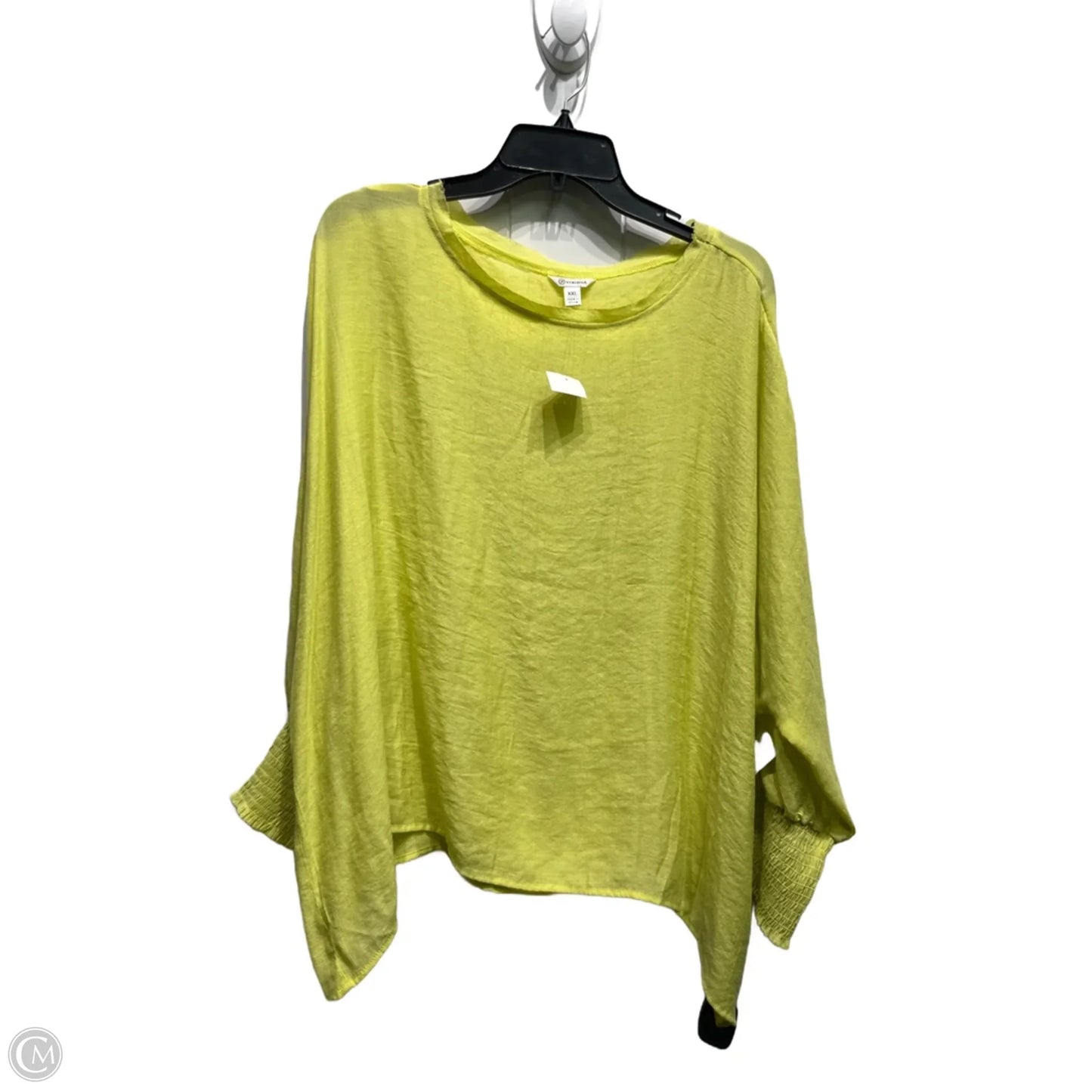 Top Long Sleeve By Versona In Chartreuse, Size: Xxl