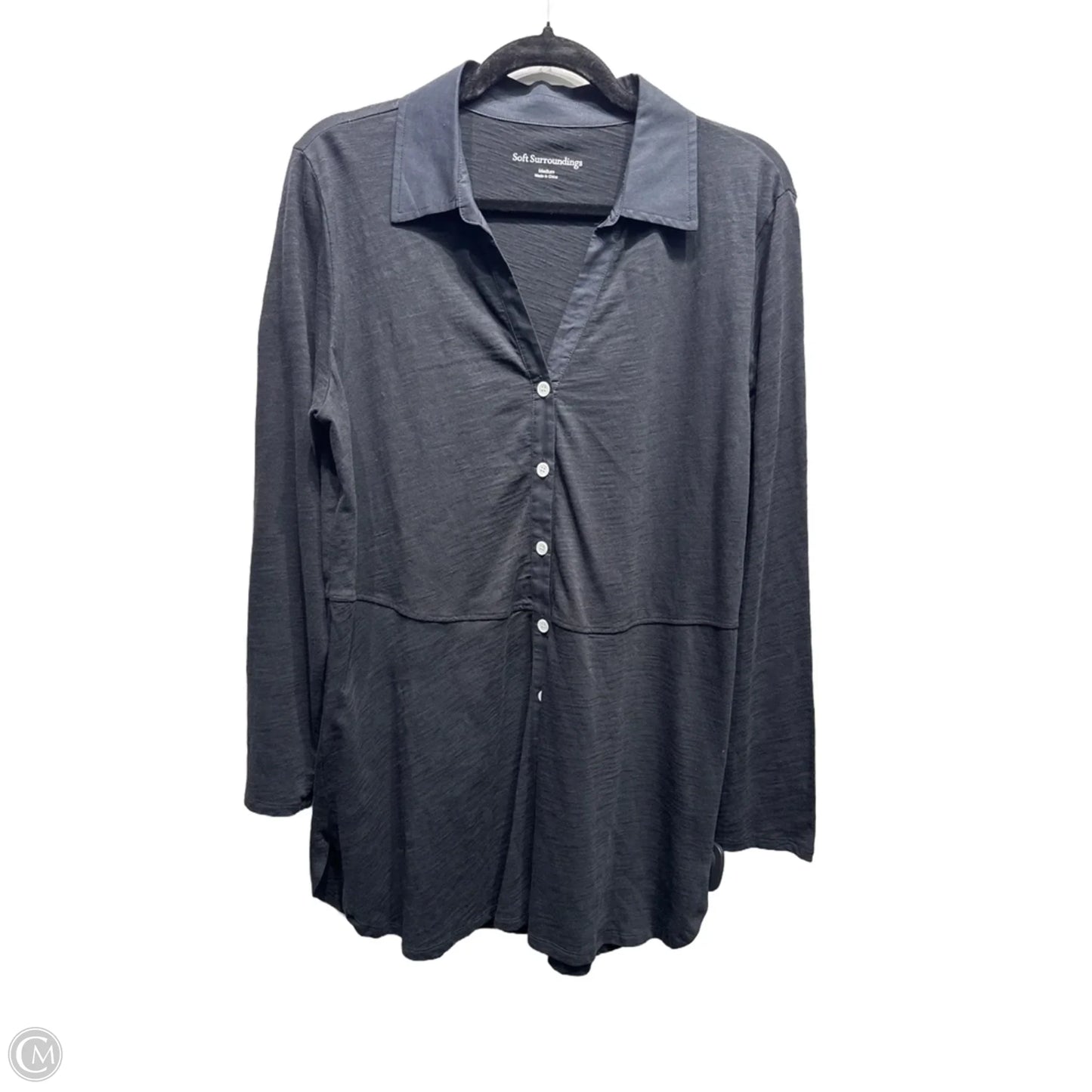 Top Long Sleeve By Soft Surroundings In Black, Size: M