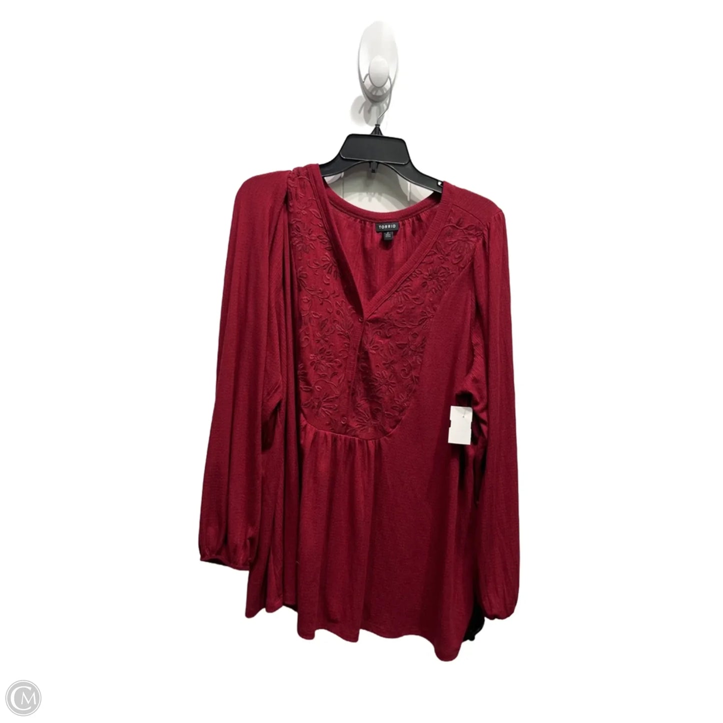 Top Long Sleeve By Torrid In Red, Size: 2x