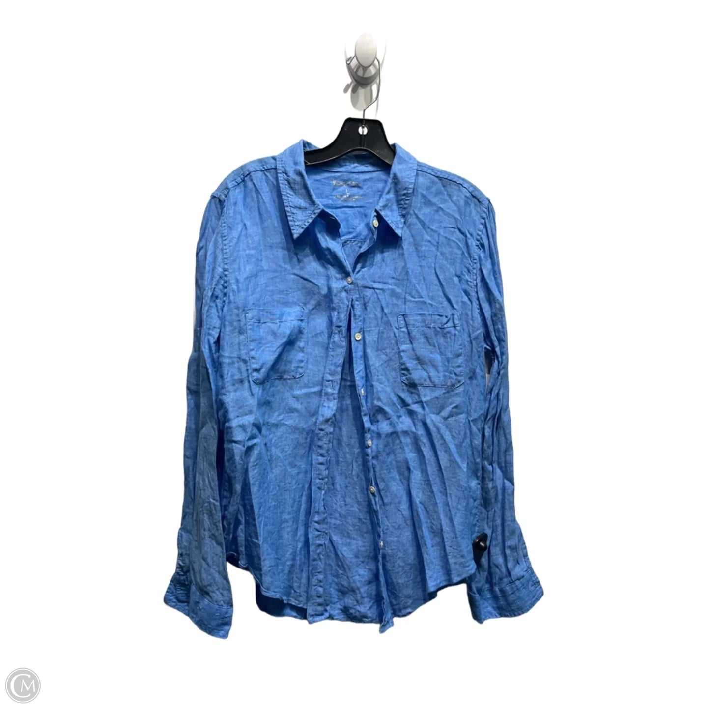 Top Long Sleeve Designer By Lilly Pulitzer In Blue, Size: L