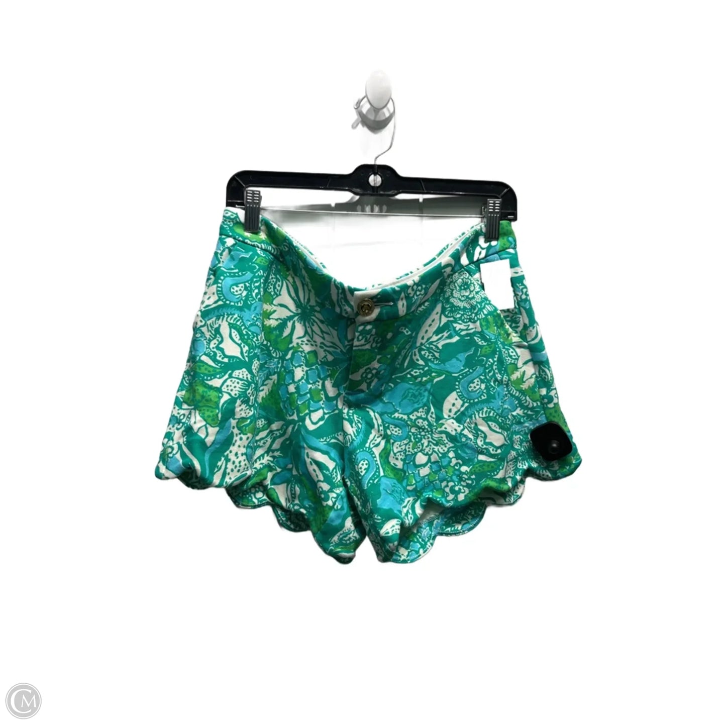 Shorts Designer By Lilly Pulitzer In Green & White, Size: 10