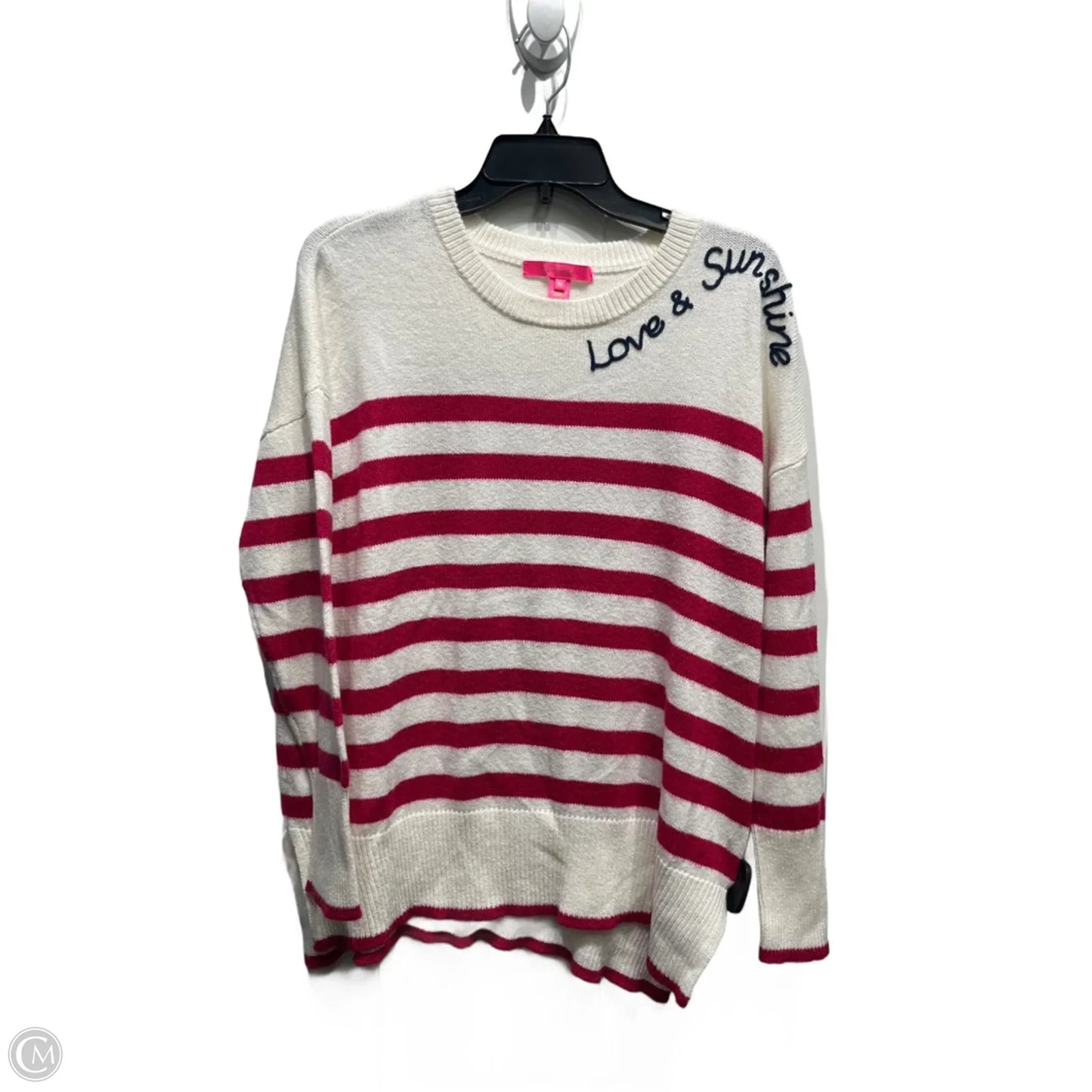 Sweater Designer By Lilly Pulitzer In Red & White, Size: M