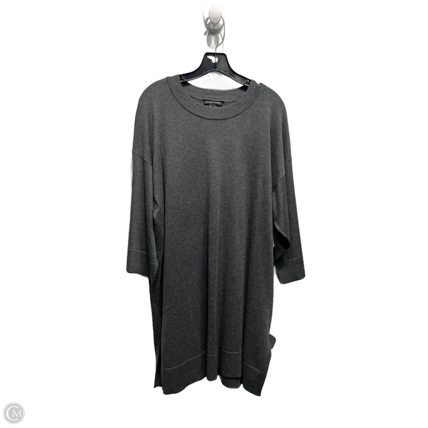 Tunic Long Sleeve By Eileen Fisher In Grey, Size: M