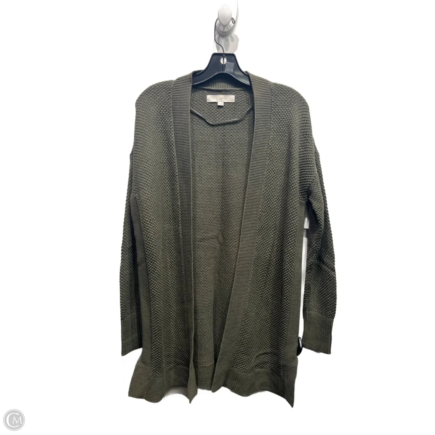 Sweater Cardigan By Loft In Green, Size: M