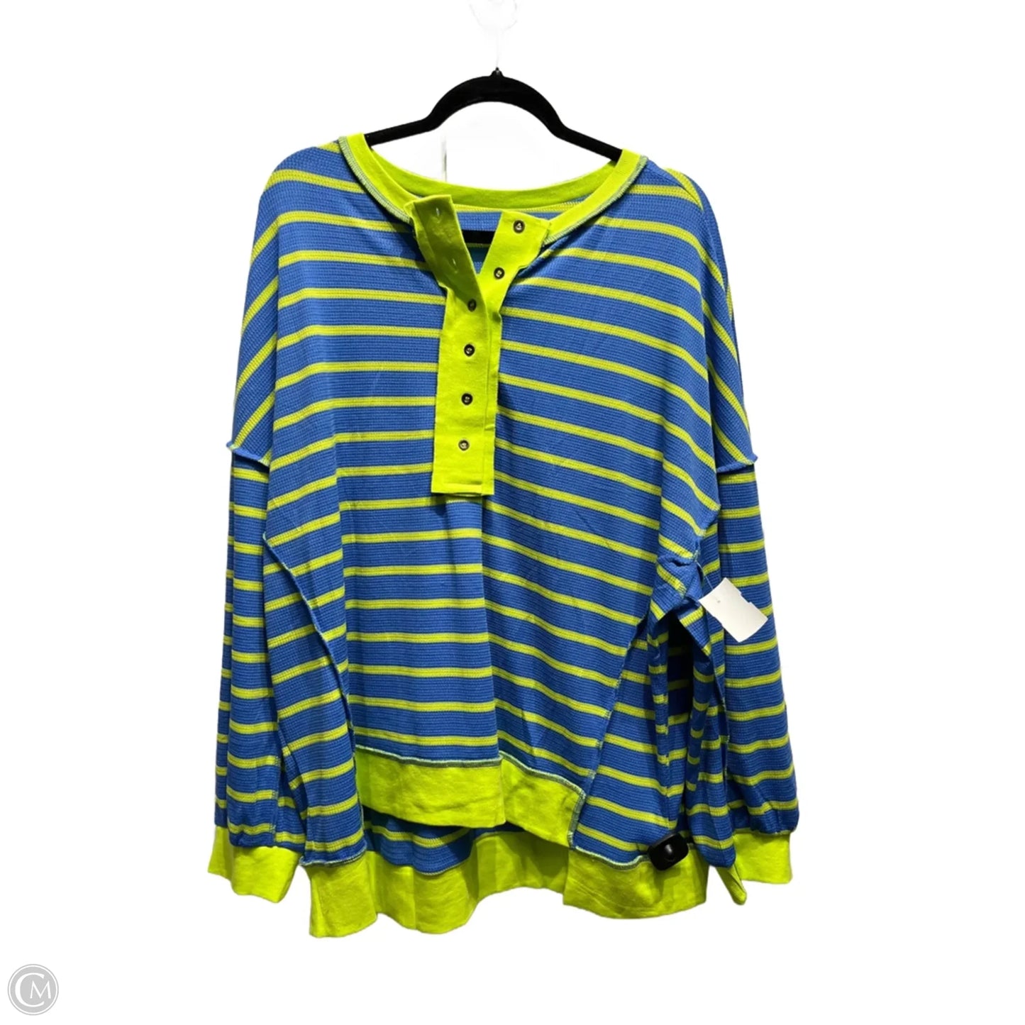 Top Long Sleeve By Amazon Essentials In Blue & Green, Size: Xl