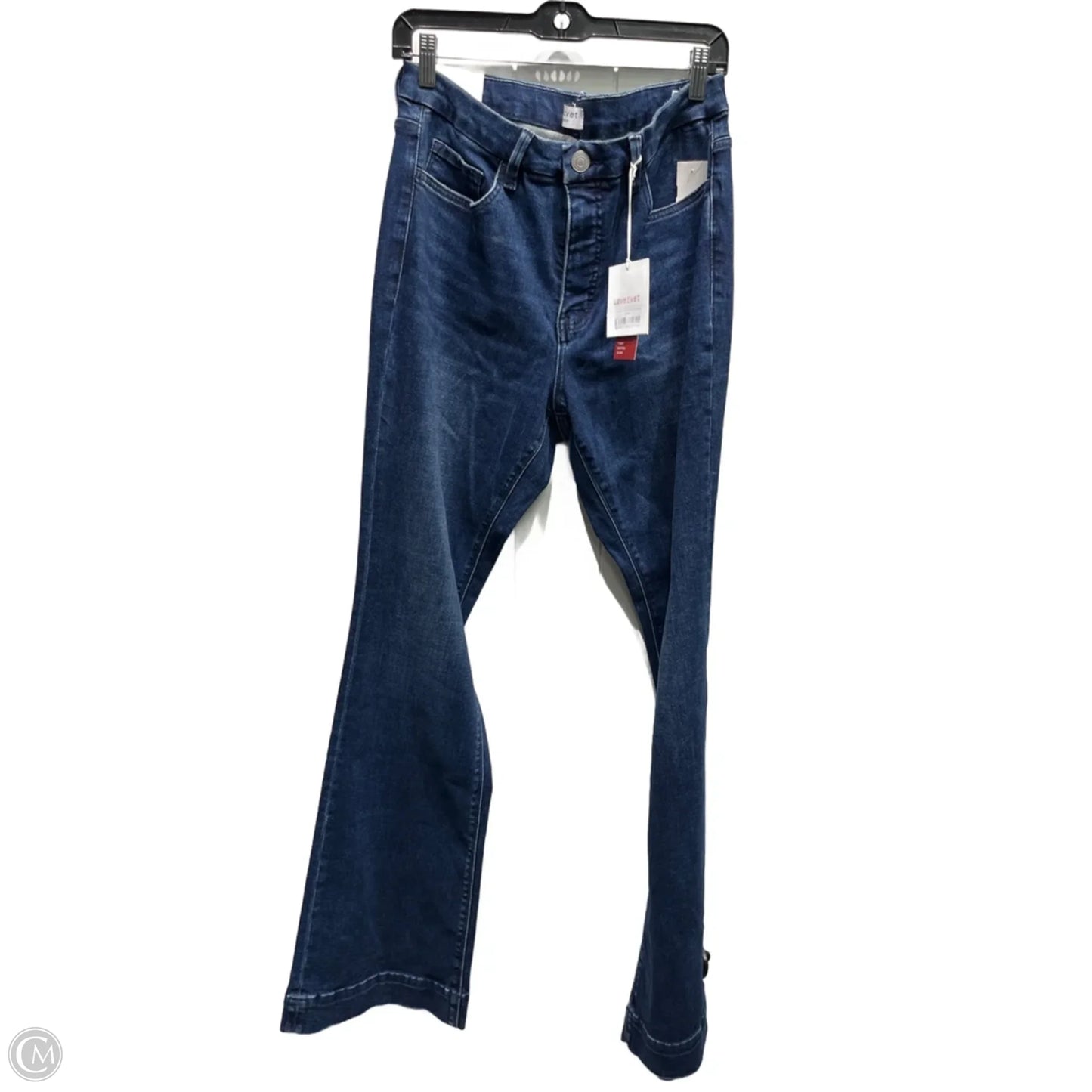 Jeans Flared By LOVERVET In Blue Denim, Size: 14