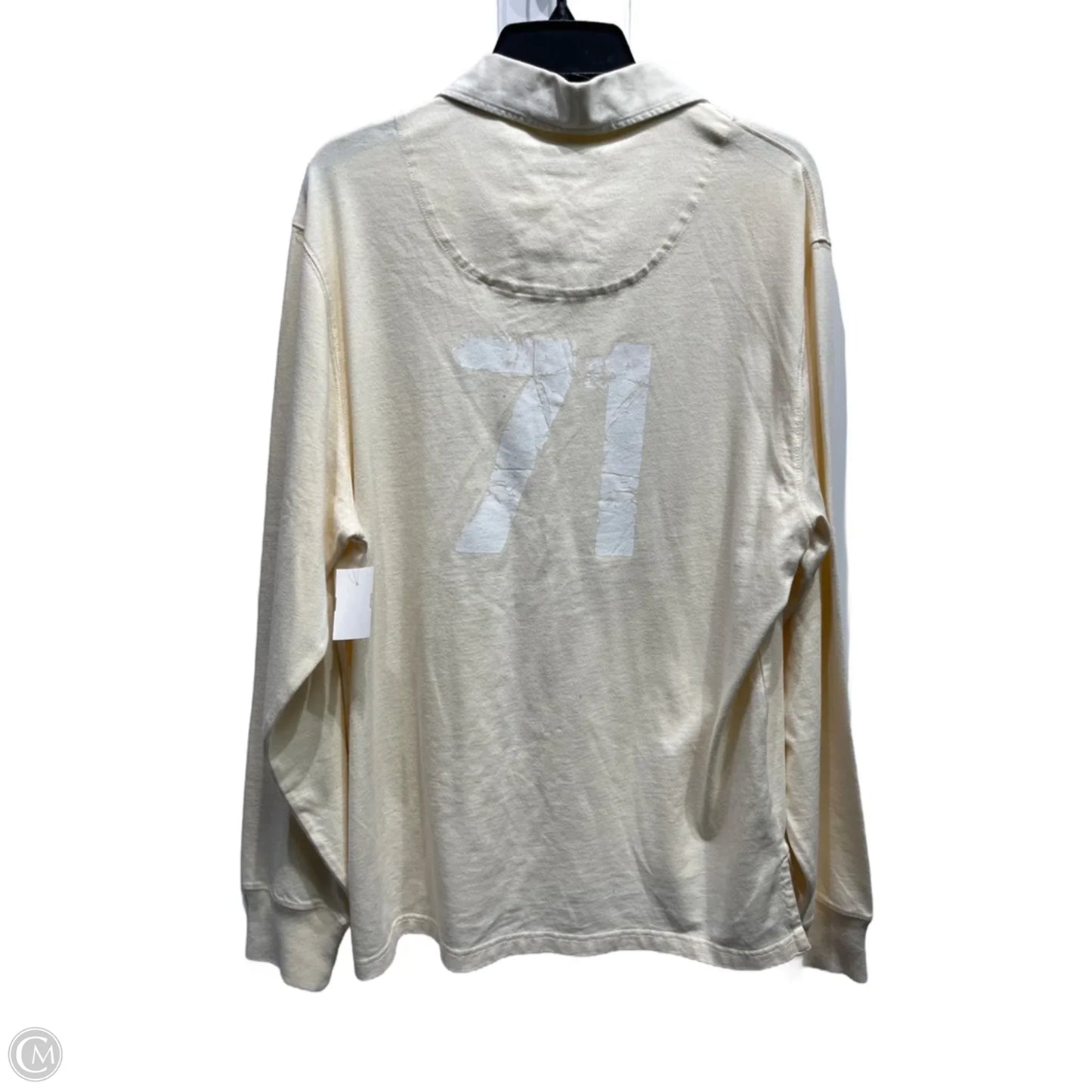 Top Long Sleeve By Cremieux In Cream, Size: L