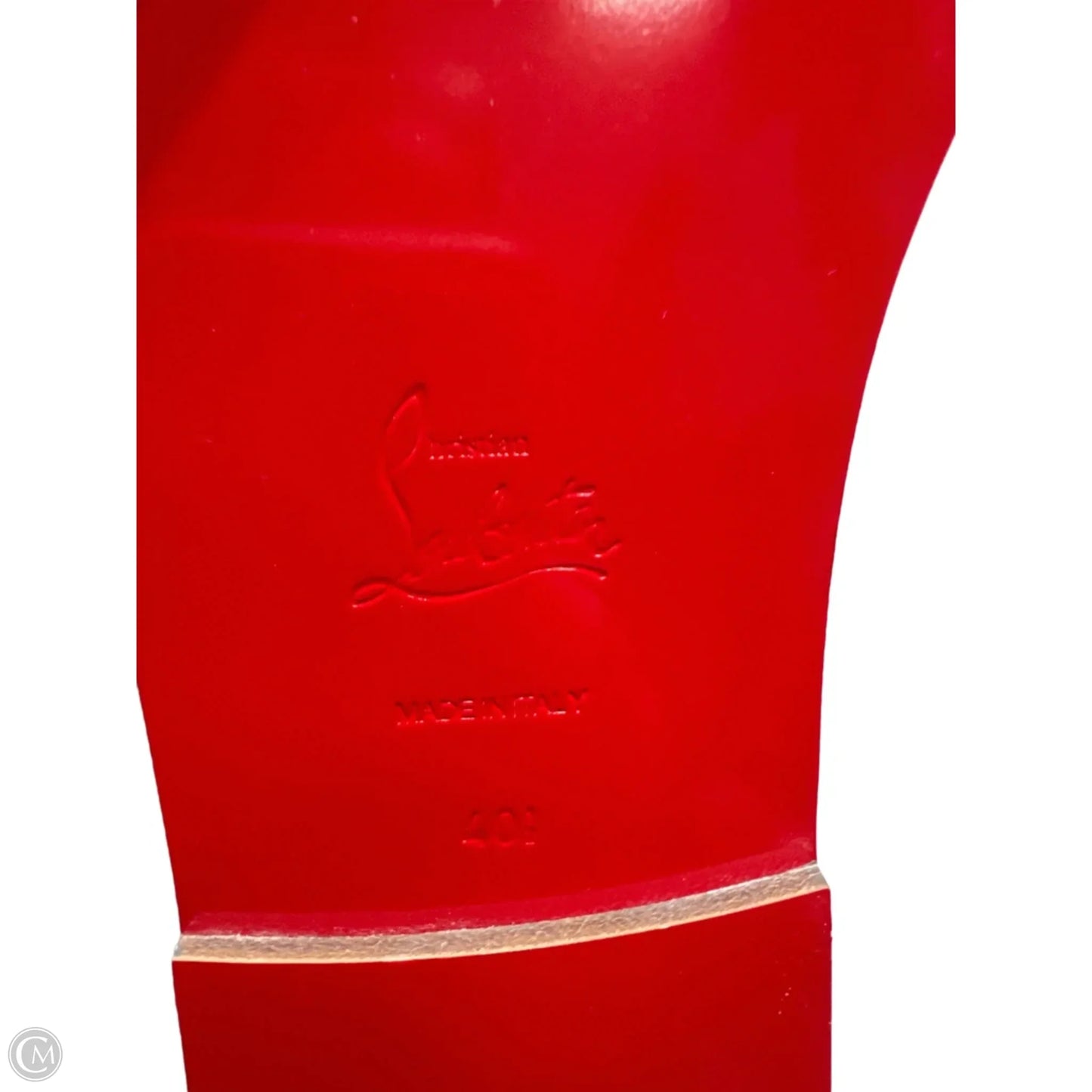 Sandals Luxury Designer By Christian Louboutin In Tan, Size: 10.5