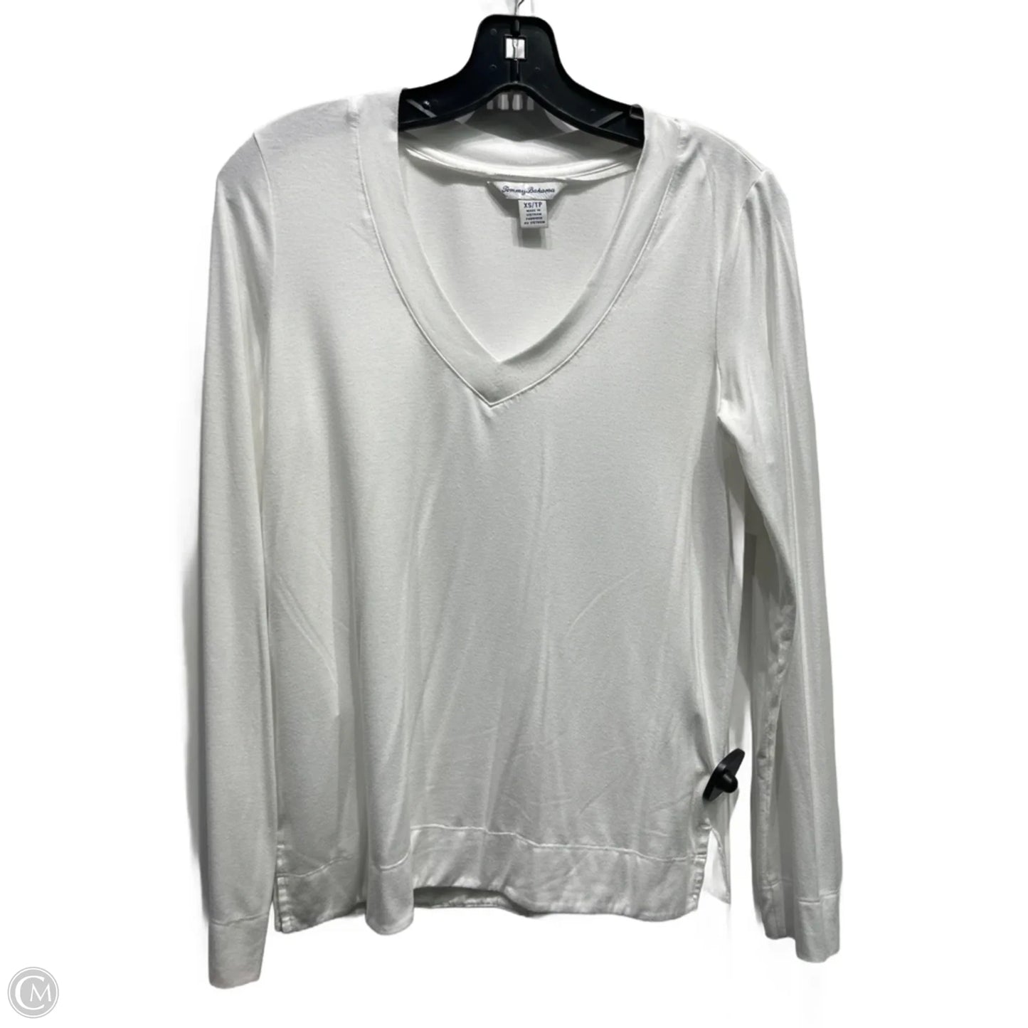 Top Long Sleeve Basic By Tommy Bahama In White, Size: Xs
