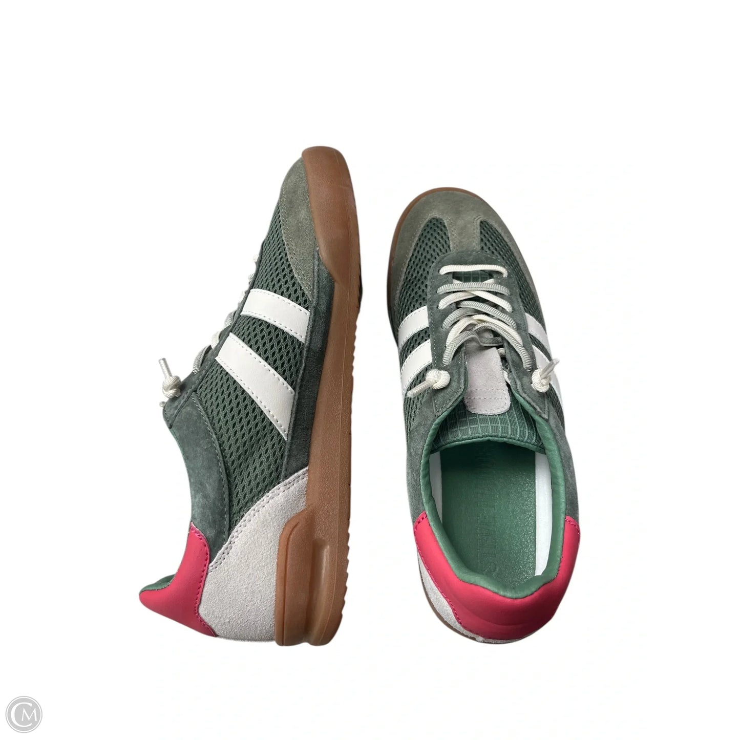 Shoes Sneakers By Steve Madden In Green & White, Size: 9