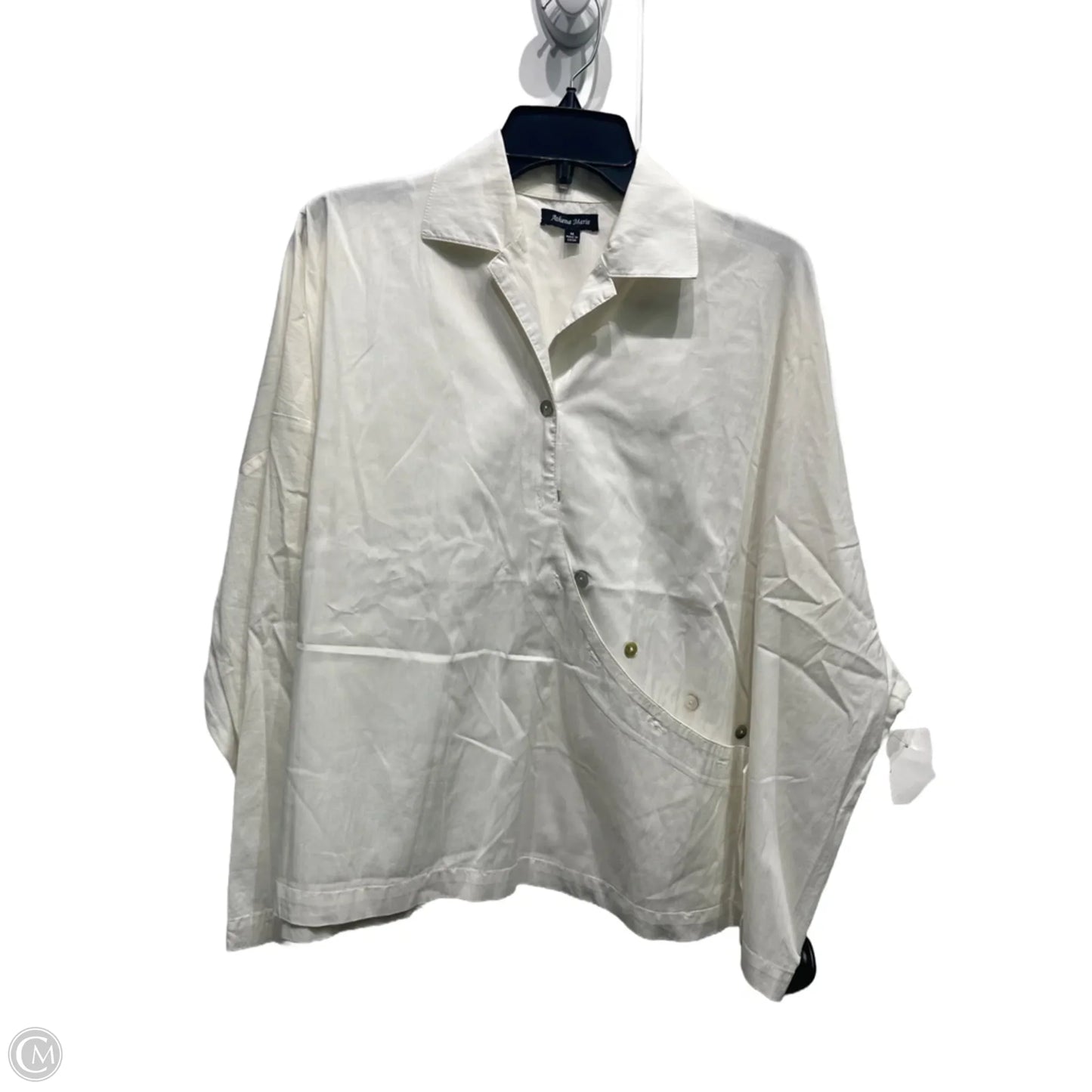 Top Long Sleeve By ATHENA MARIE In White, Size: M