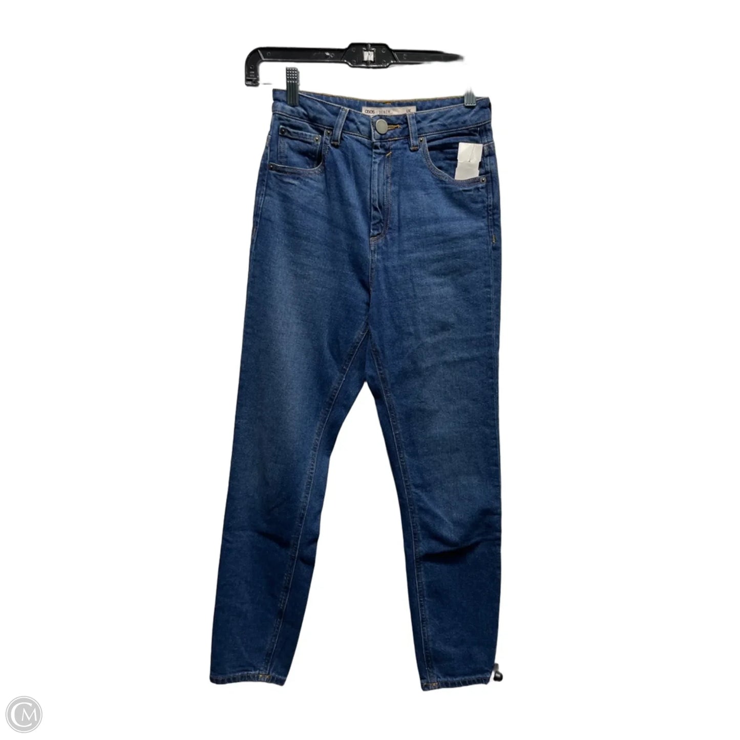 Jeans Straight By Asos In Blue Denim, Size: 0