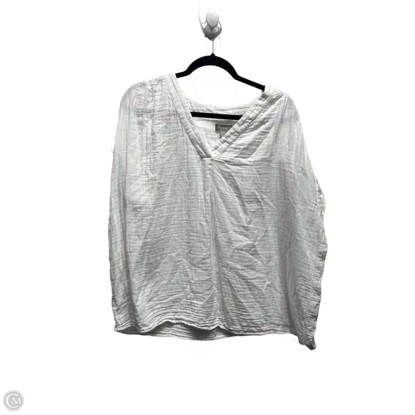 Top Short Sleeve By Style And Company In White, Size: Xl