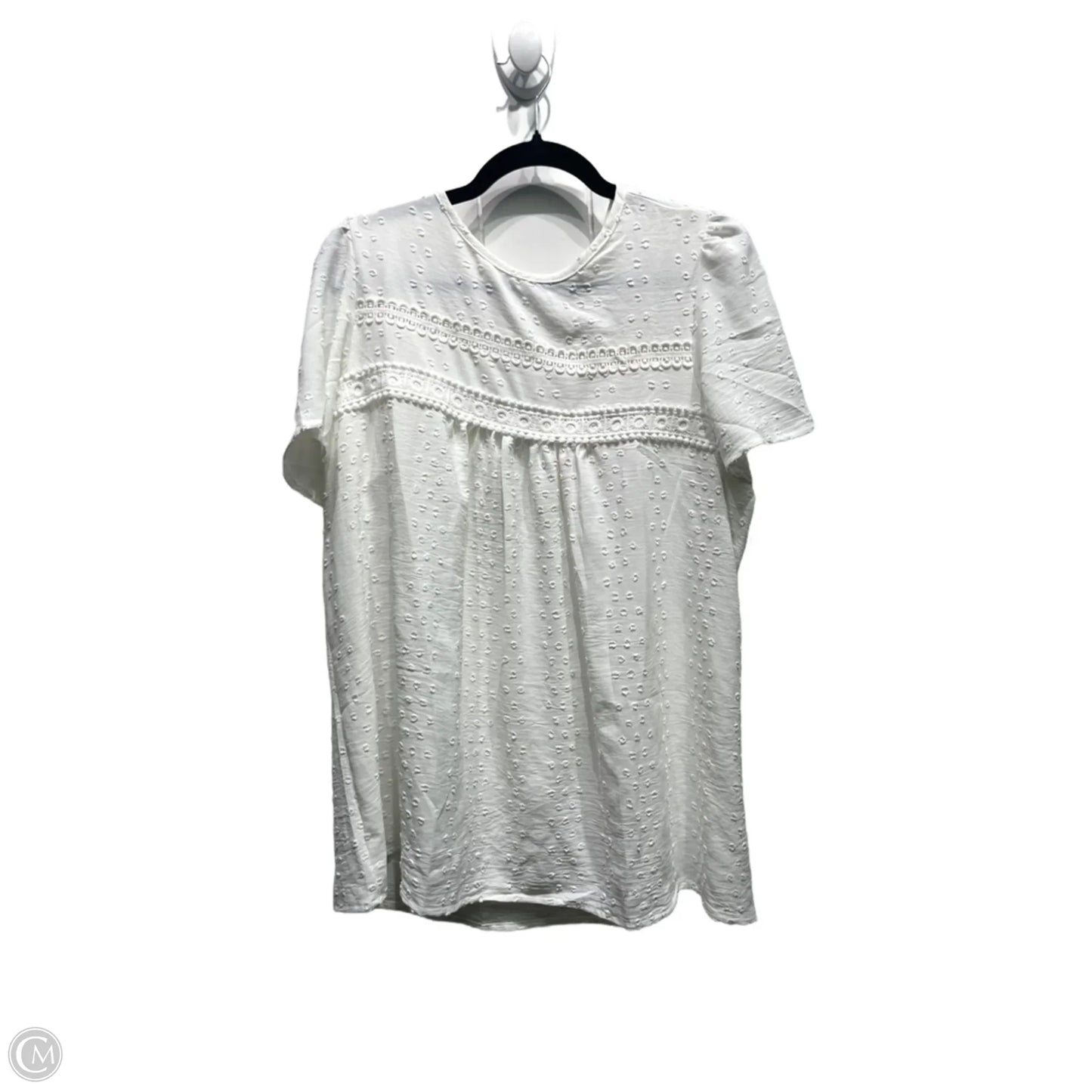 Top Short Sleeve By FALECHAY In White, Size: Xl