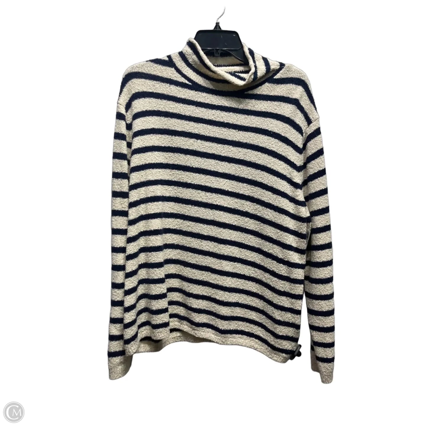Sweater By J. Crew In Blue & White, Size: Xl