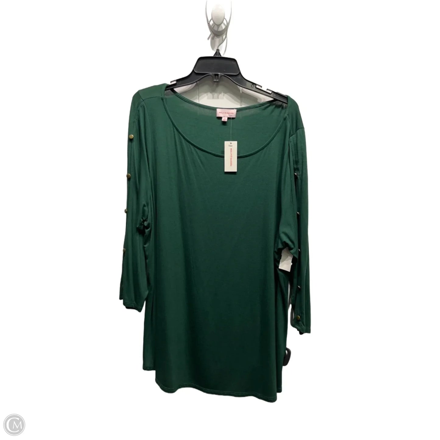 Top Long Sleeve By molly isadora In Green, Size: 2x