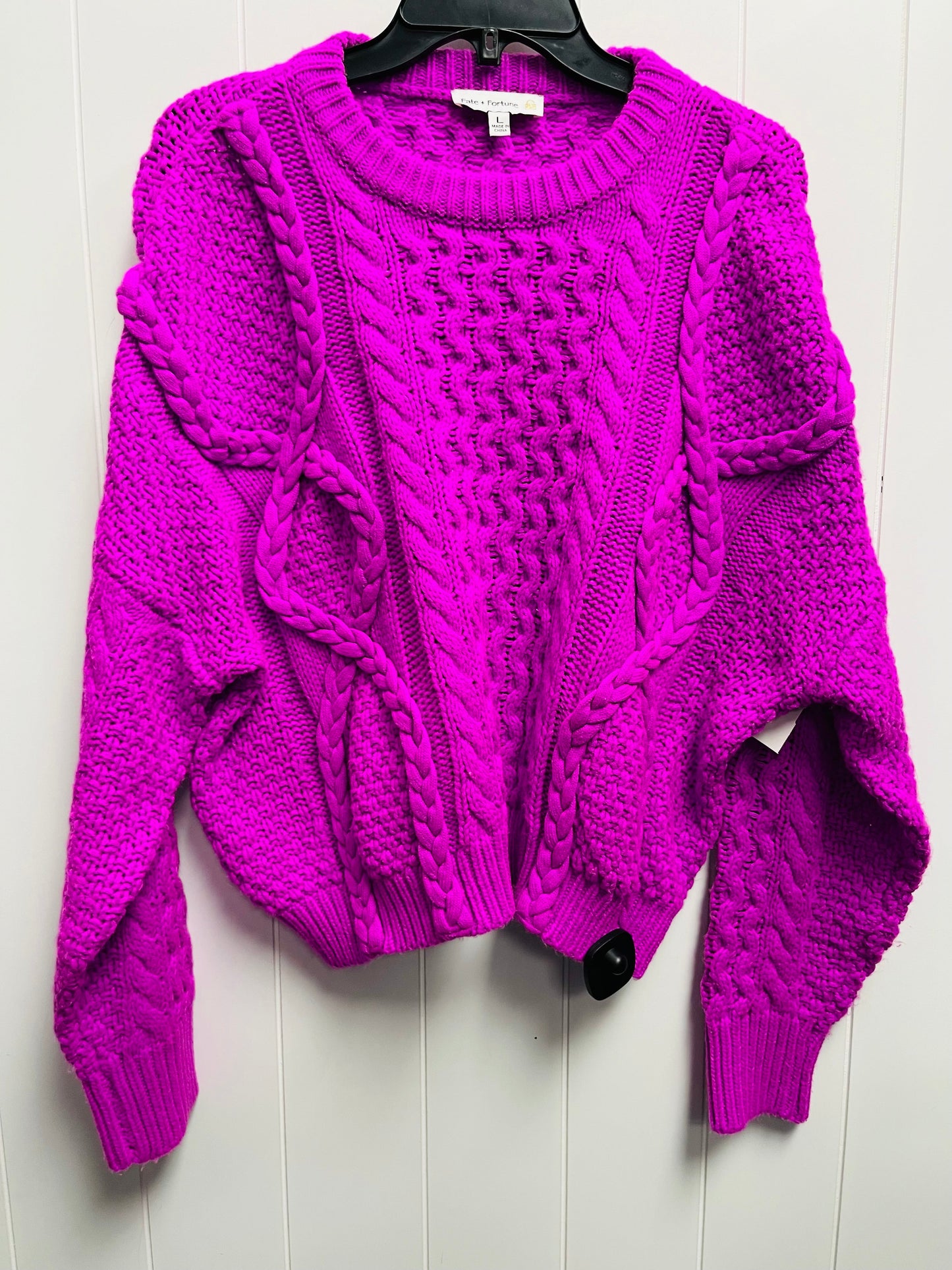 Sweater By  fate and fortune In Purple, Size: L