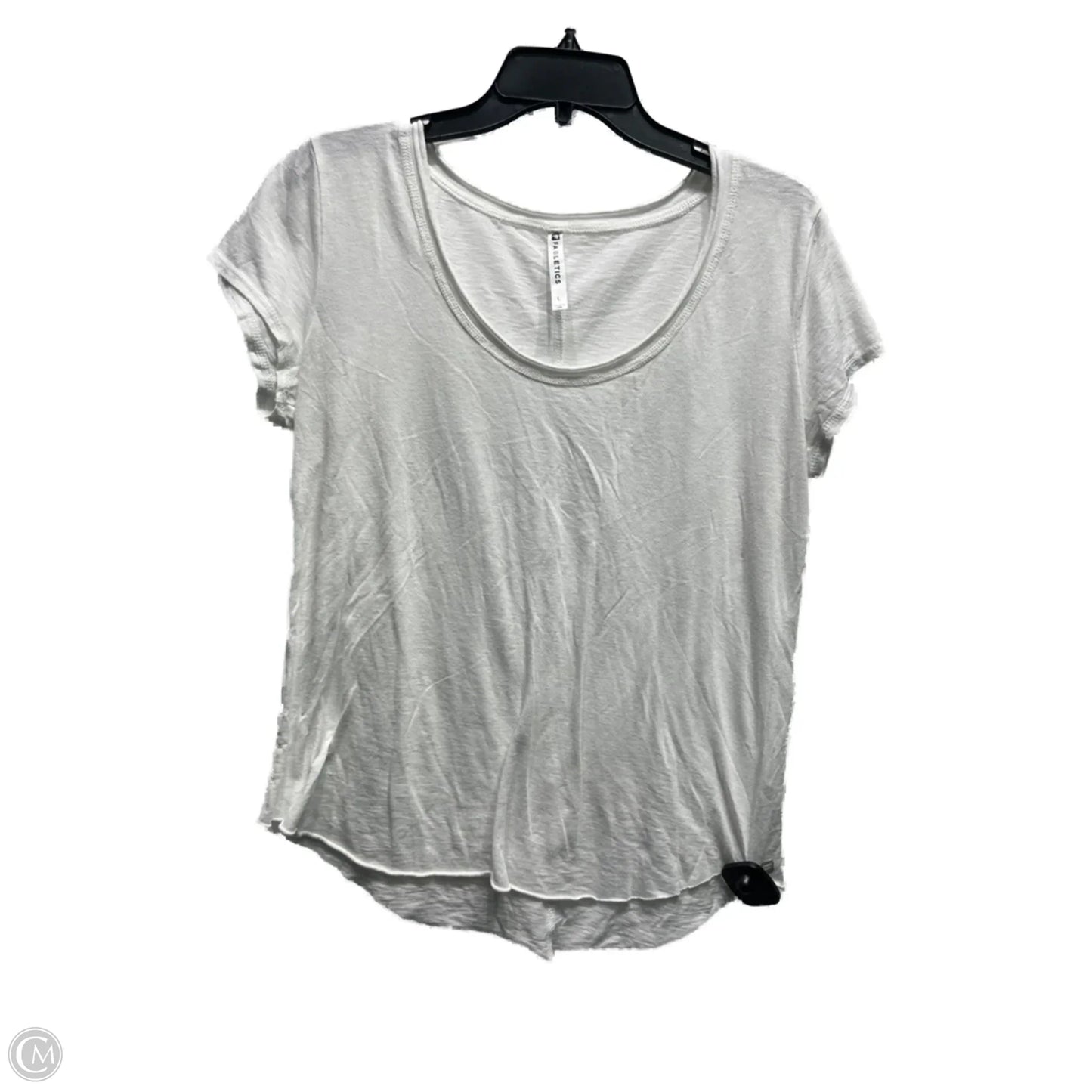 Athletic Top Short Sleeve By Fabletics In White, Size: L