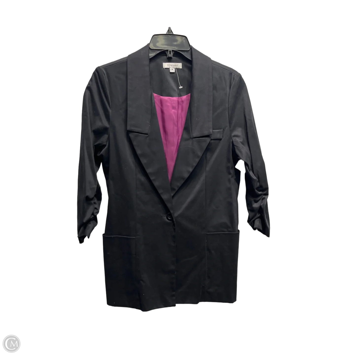 Blazer By Clothes Mentor In Black, Size: M
