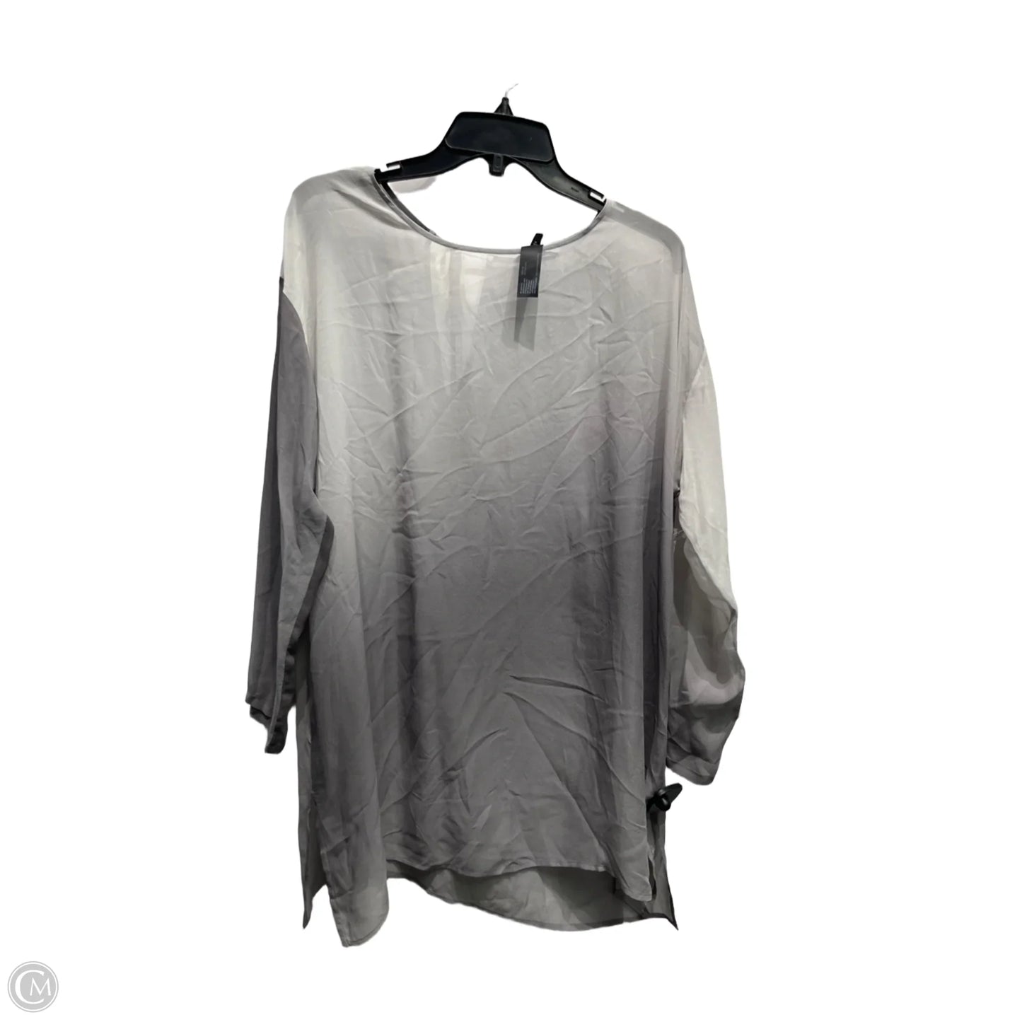 Tunic Long Sleeve By Eileen Fisher In Grey, Size: M