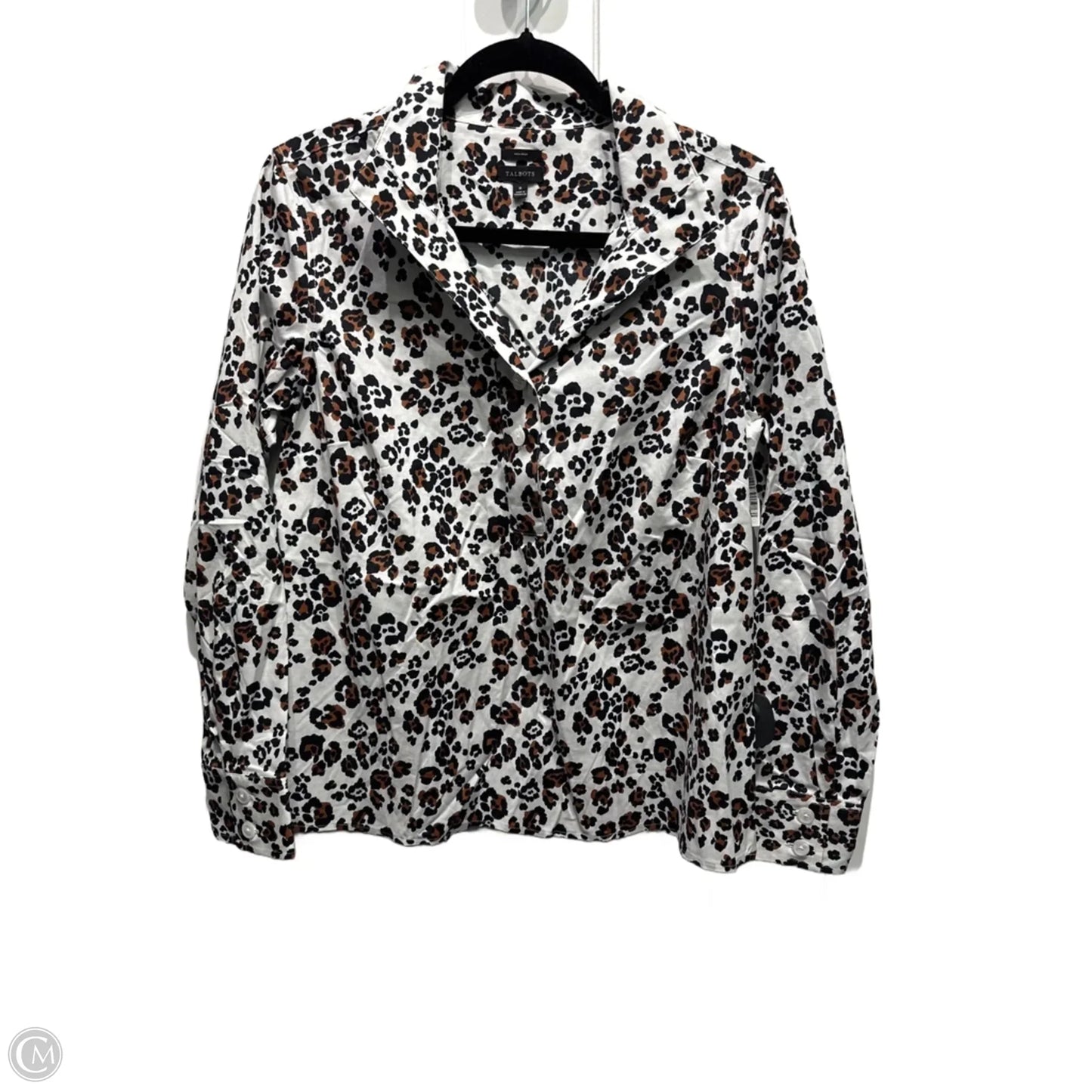 Top Long Sleeve By Talbots In Black & Brown, Size: M