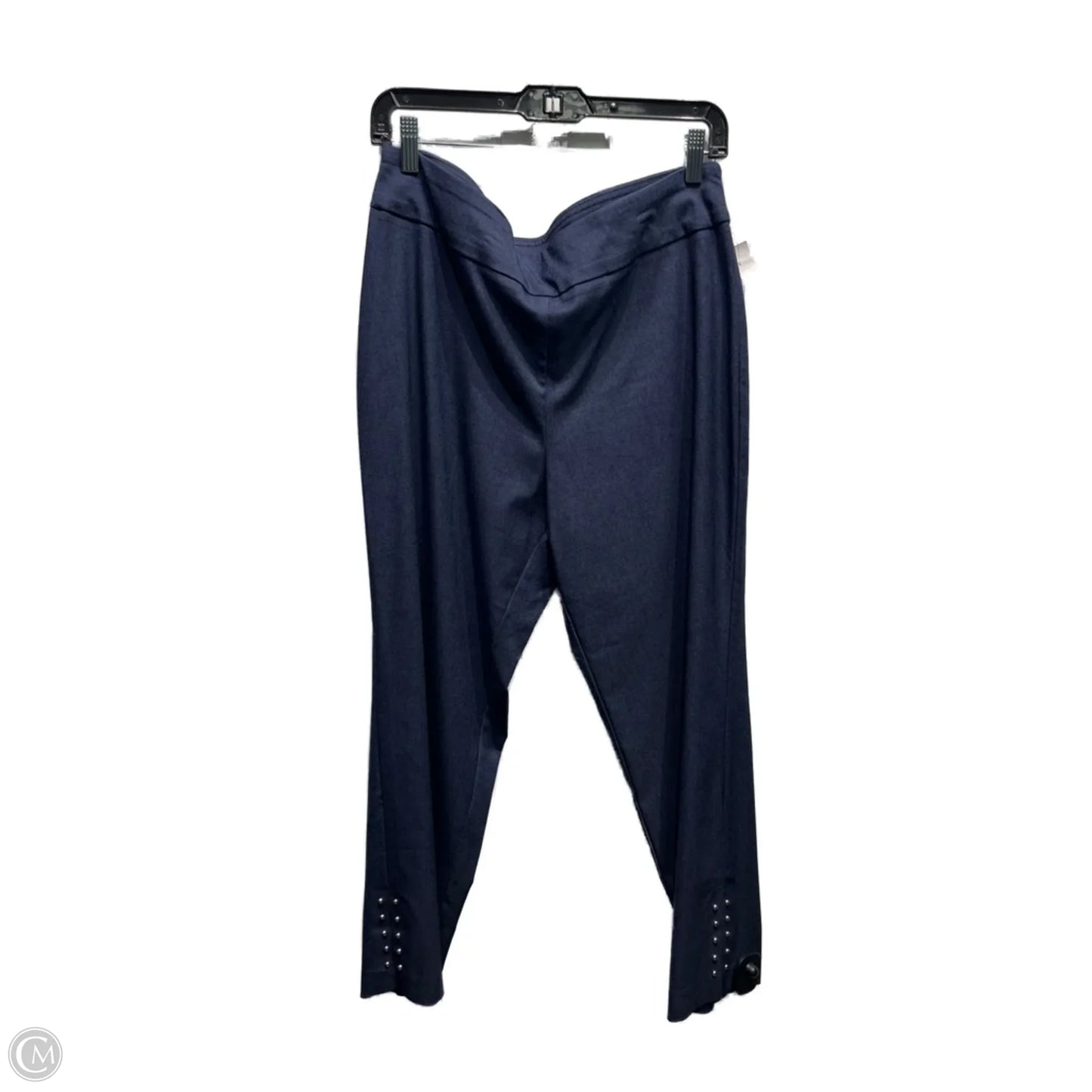 Pants Cropped By Roz And Ali In Blue, Size: 14p