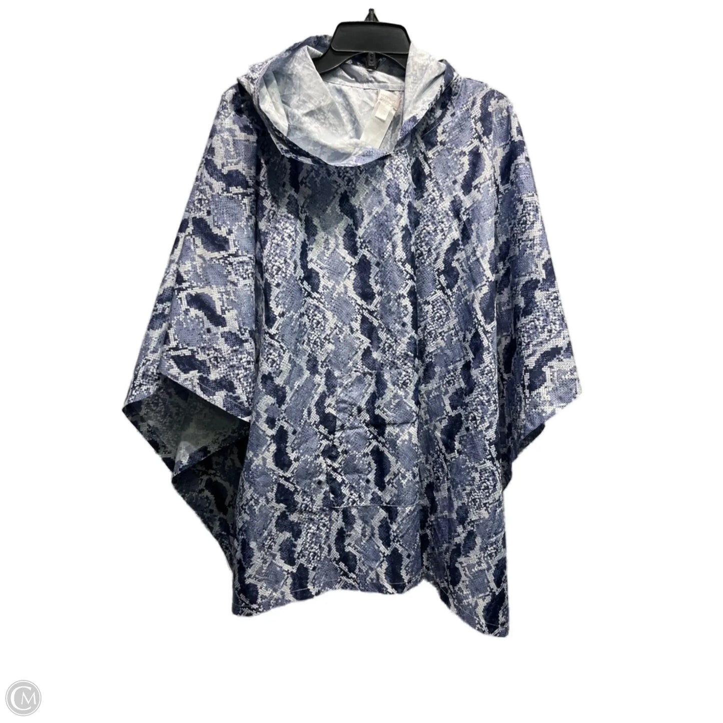 Poncho By Chicos In Blue, Size: Osfm