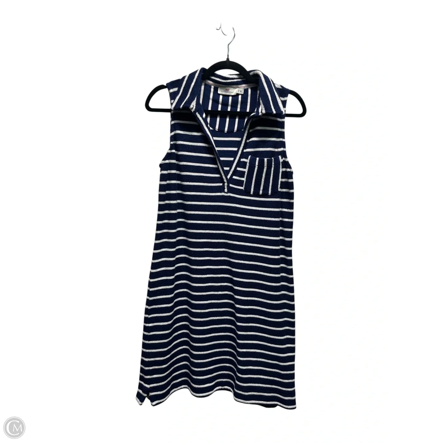 Dress Casual Short By Vineyard Vines In Blue & White, Size: M
