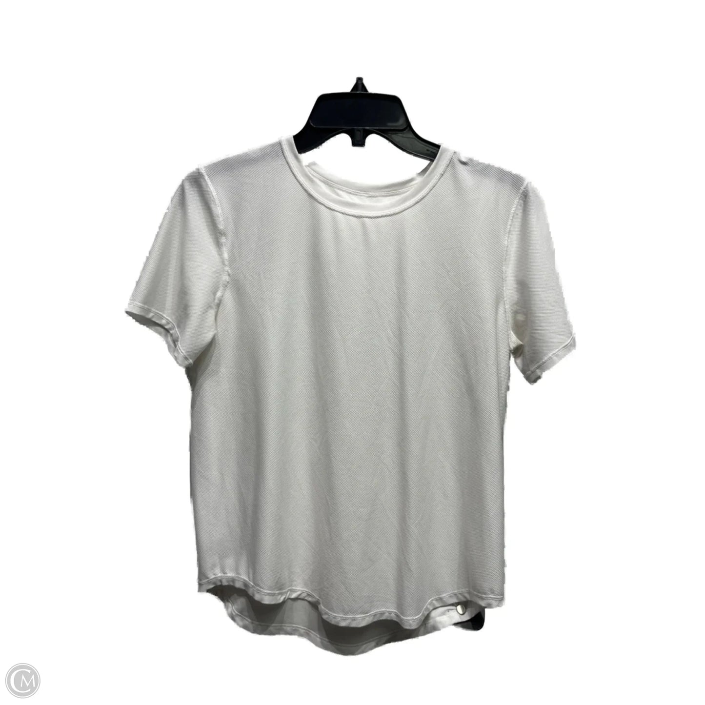 Athletic Top Short Sleeve By Lululemon In White, Size: S