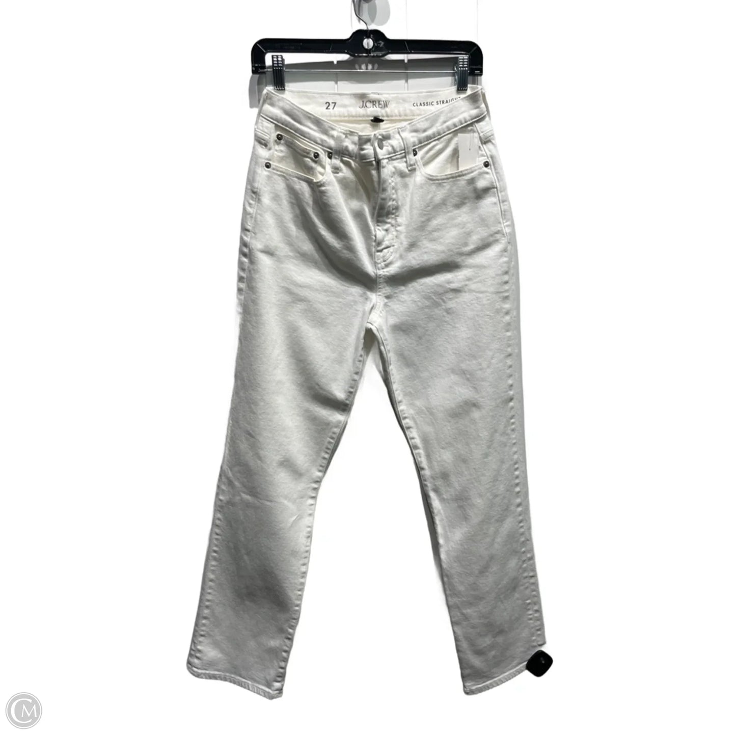 Jeans Straight By J. Crew In White Denim, Size: 4