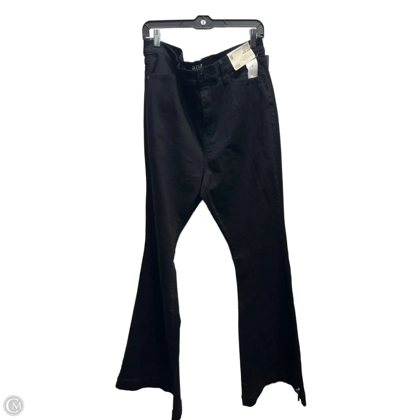 Jeans Flared By Ana In Black Denim, Size: 18