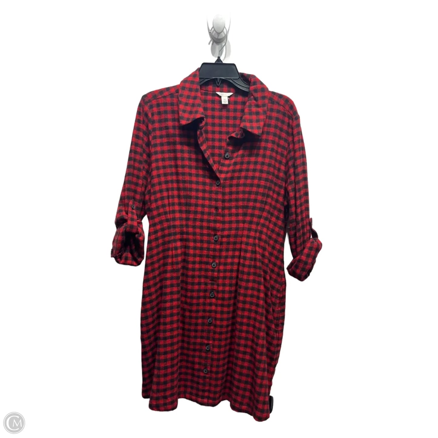 Dress Casual Short By Cato In Black & Red, Size: 16