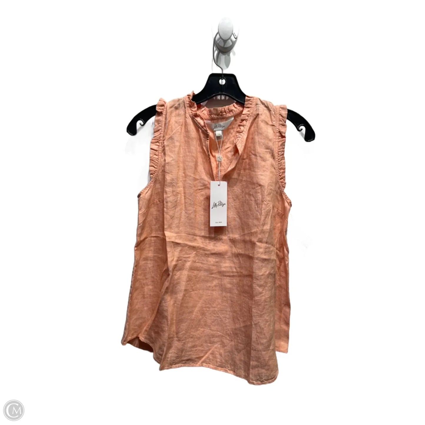 Top Sleeveless Designer By Lilly Pulitzer In Orange, Size: Xs