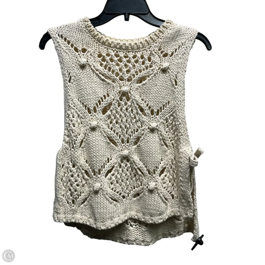 Top Sleeveless By Zara In Cream, Size: M