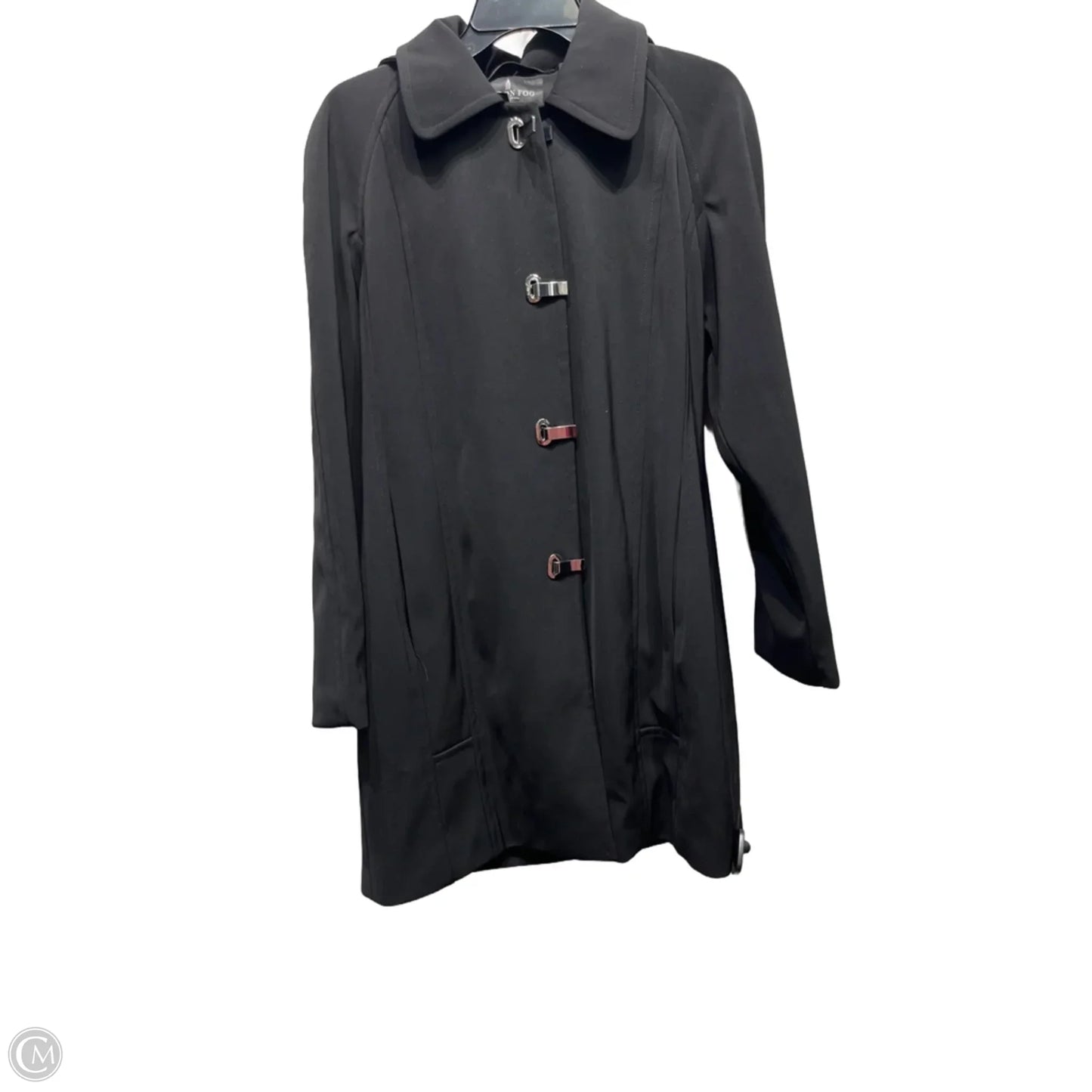 Coat Trench Coat By London Fog In Black, Size: S