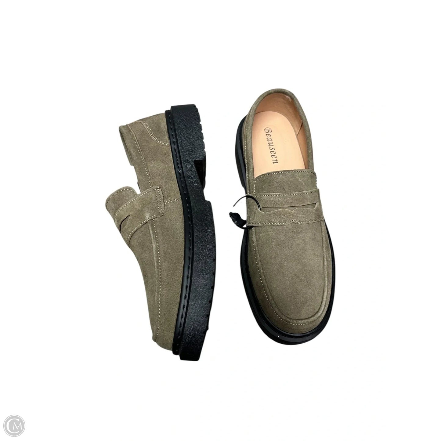 Shoes Flats By BEAUSEEN In Green, Size: 9