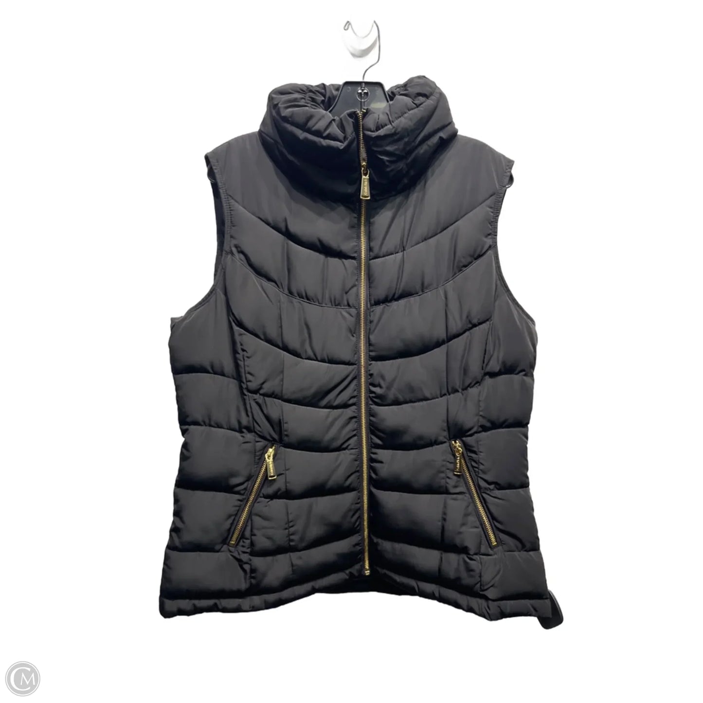 Vest Puffer & Quilted By Calvin Klein In Black, Size: L