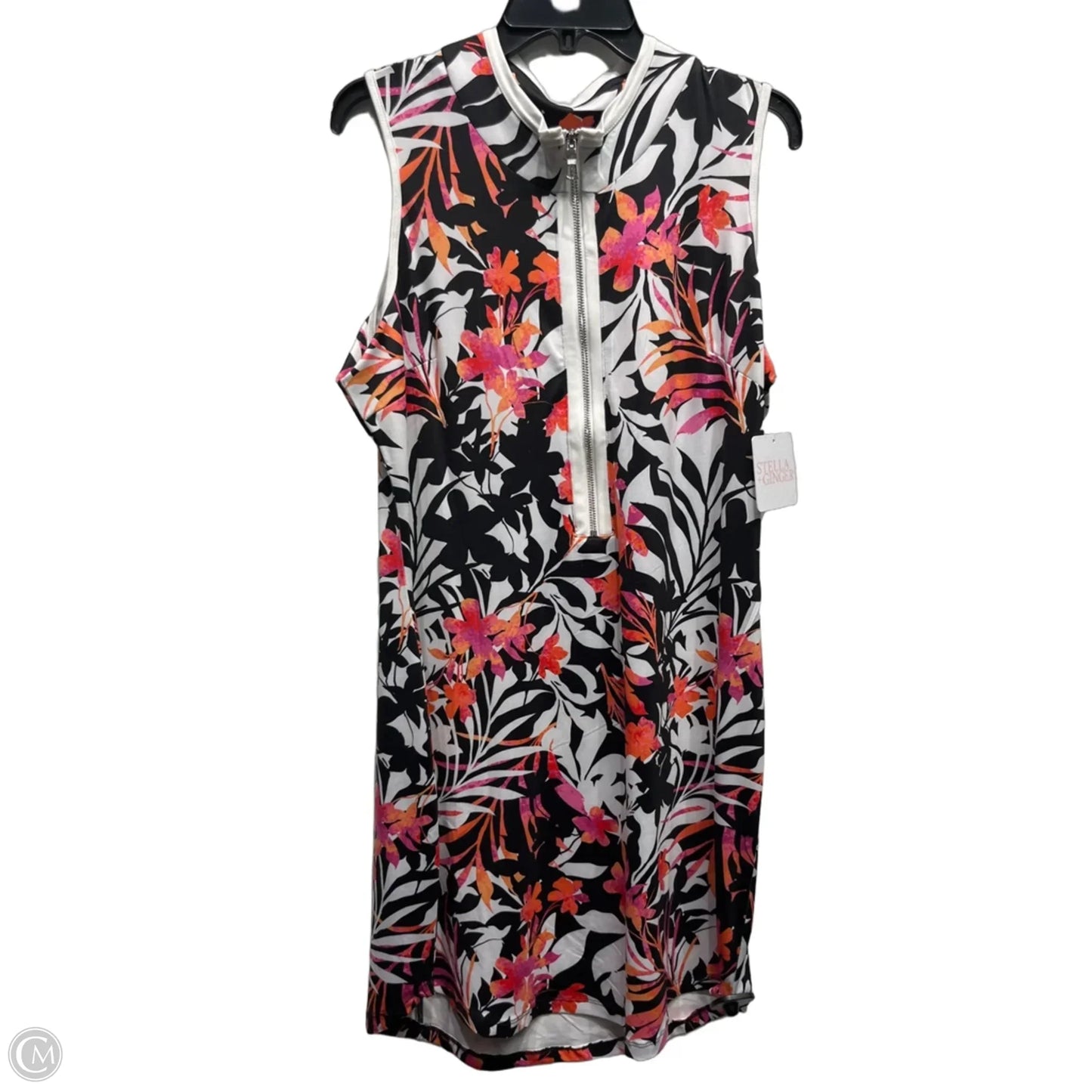 Dress Casual Short By STELLA AND GINGER In Orange & Pink, Size: Xl