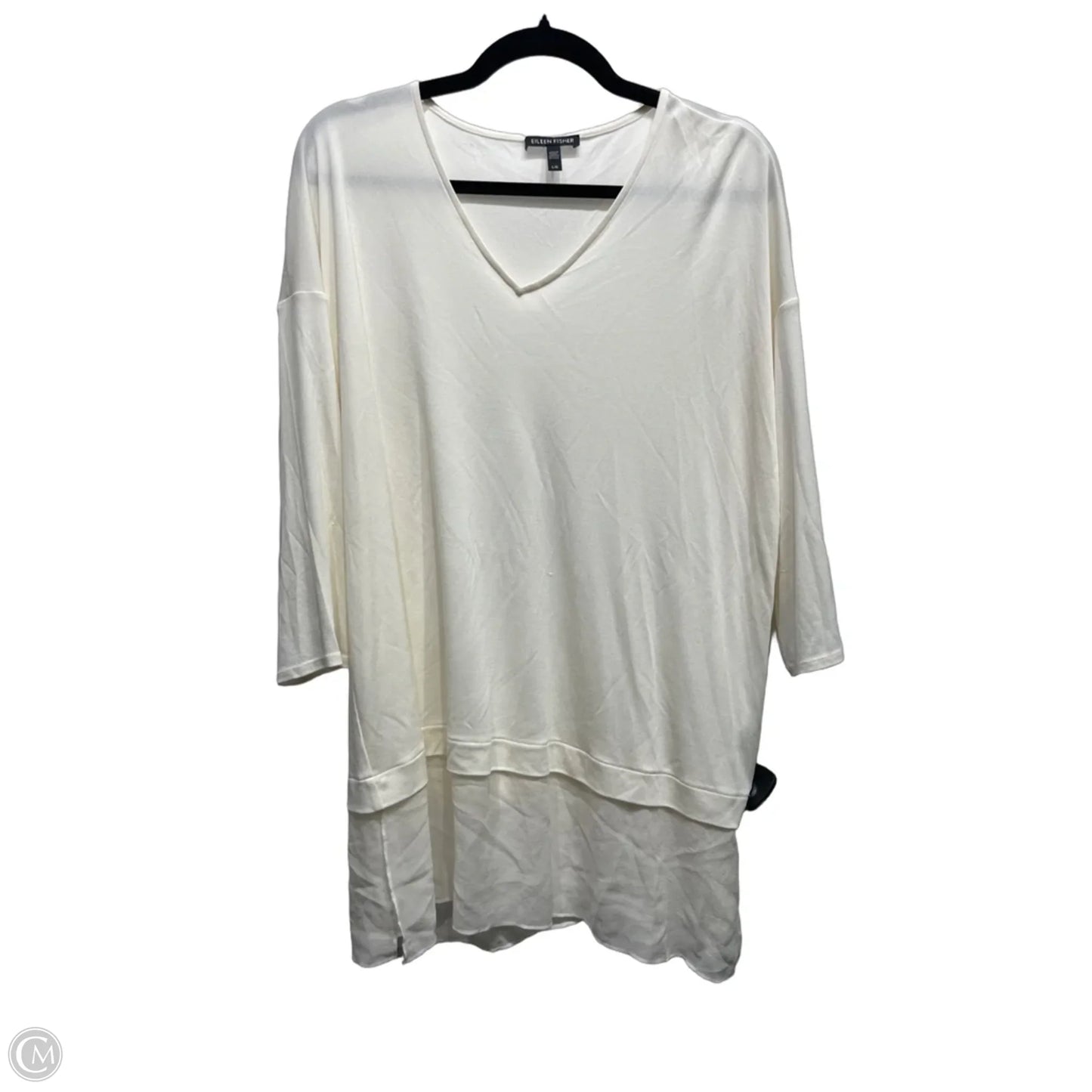 Tunic Long Sleeve By Eileen Fisher In Cream, Size: L