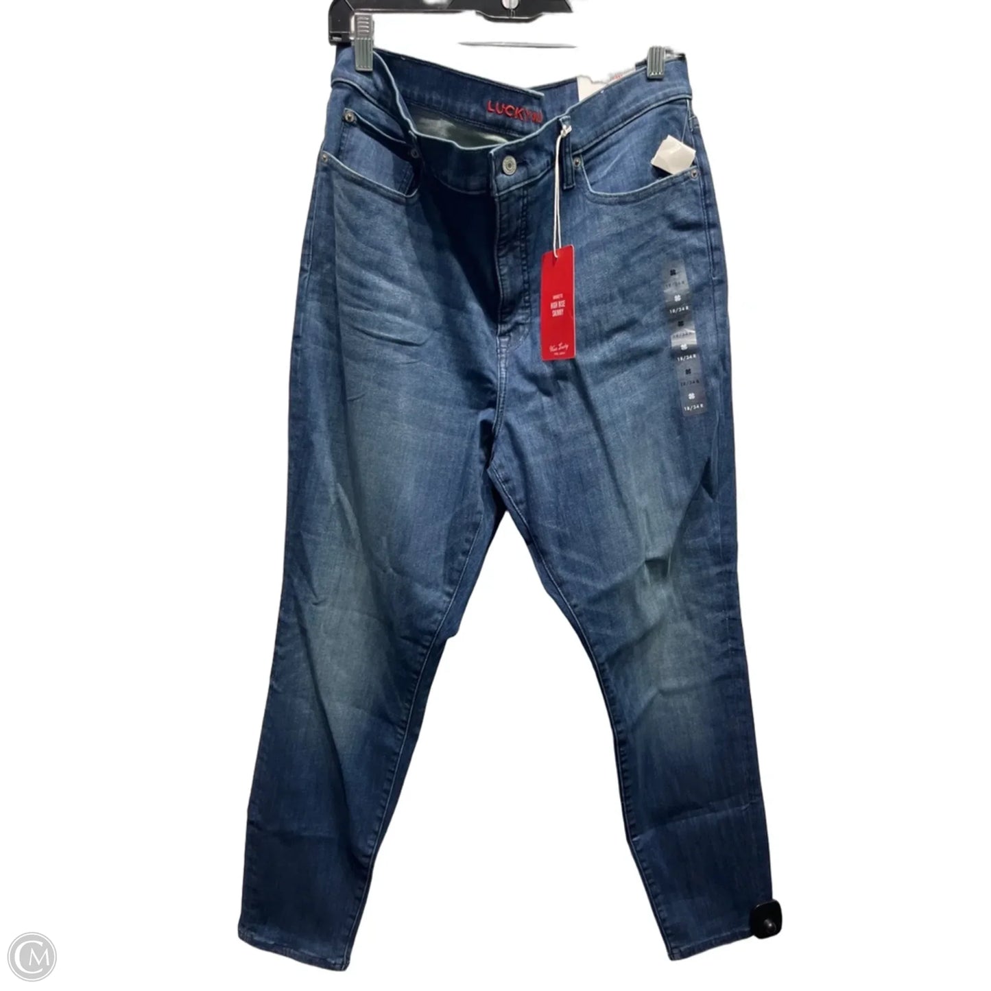 Jeans Skinny By Lucky Brand In Blue Denim, Size: 18