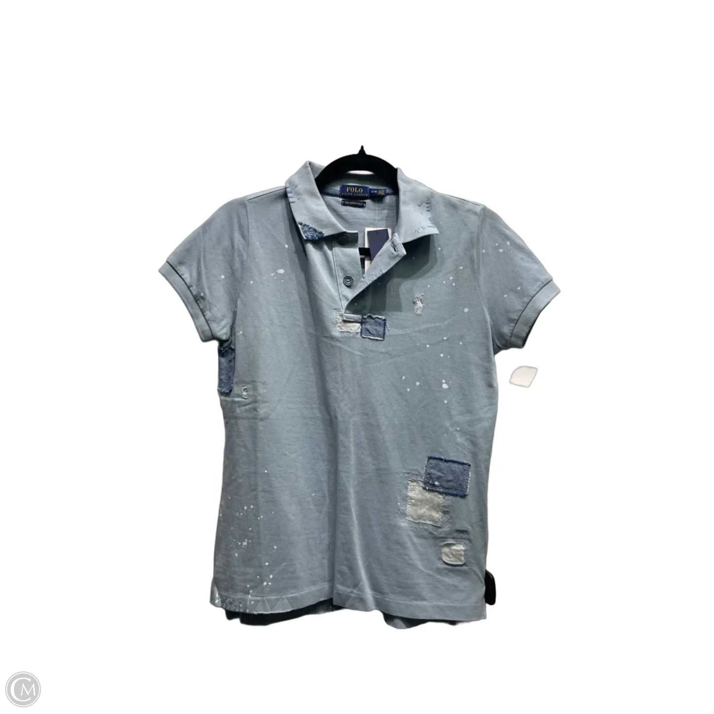 Top Short Sleeve By Polo Ralph Lauren In Blue, Size: M