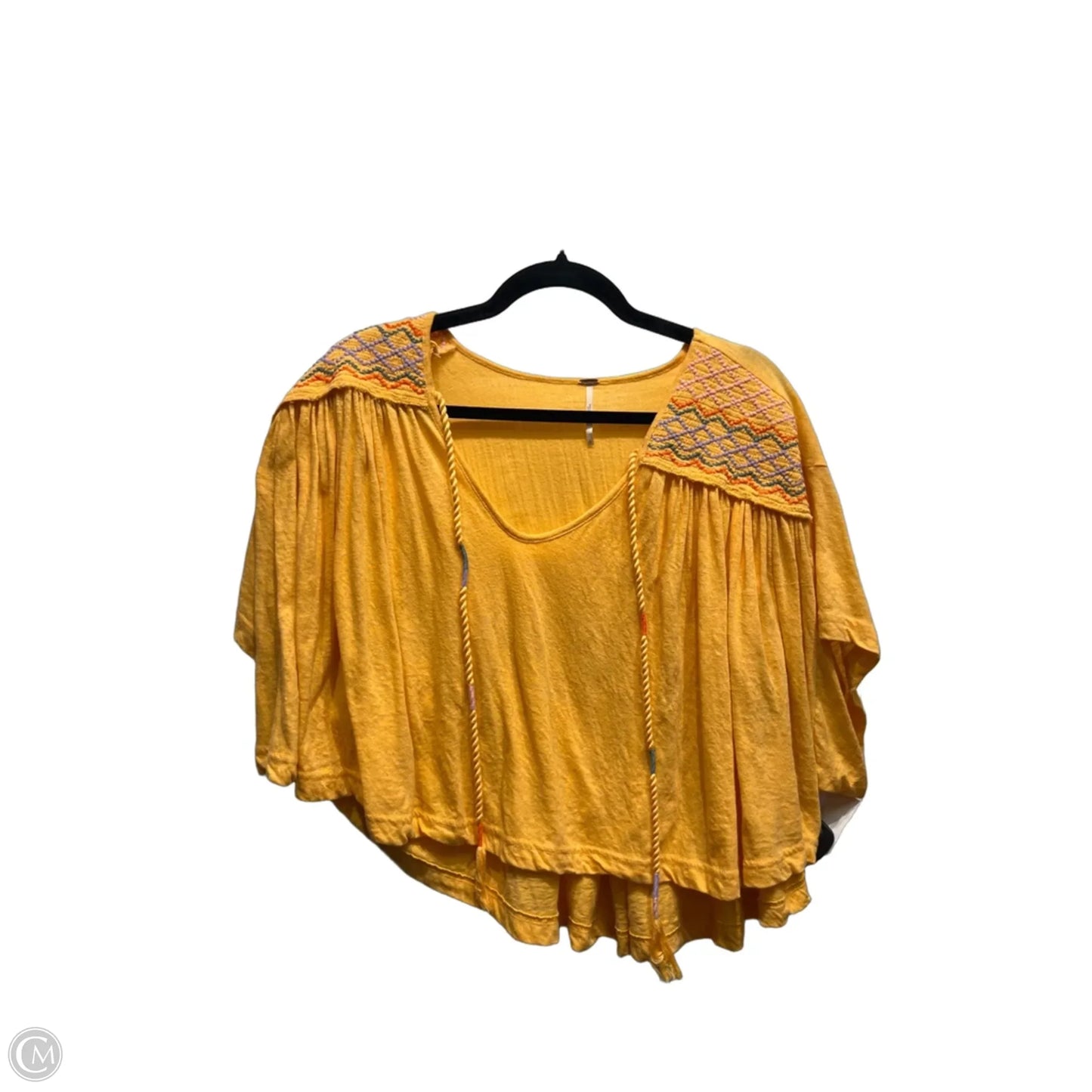 Top Short Sleeve By Free People In Orange, Size: S