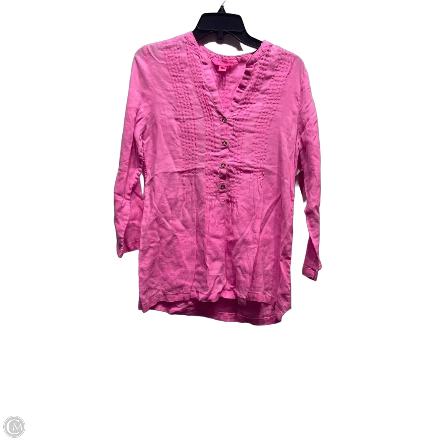 Top Long Sleeve Designer By Lilly Pulitzer In Pink, Size: Xs